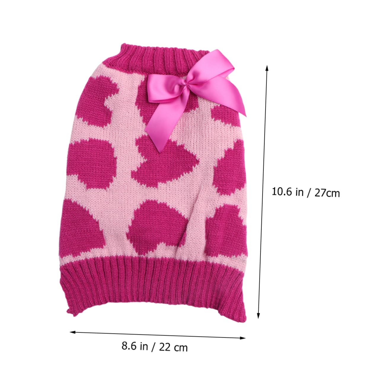 Toddmomy Pull Élégant pour Chien 3 Pièces Motif Cœur Confortable pour Les Fêtes Et Les Activités De Plein Air Taille XS (Rose)