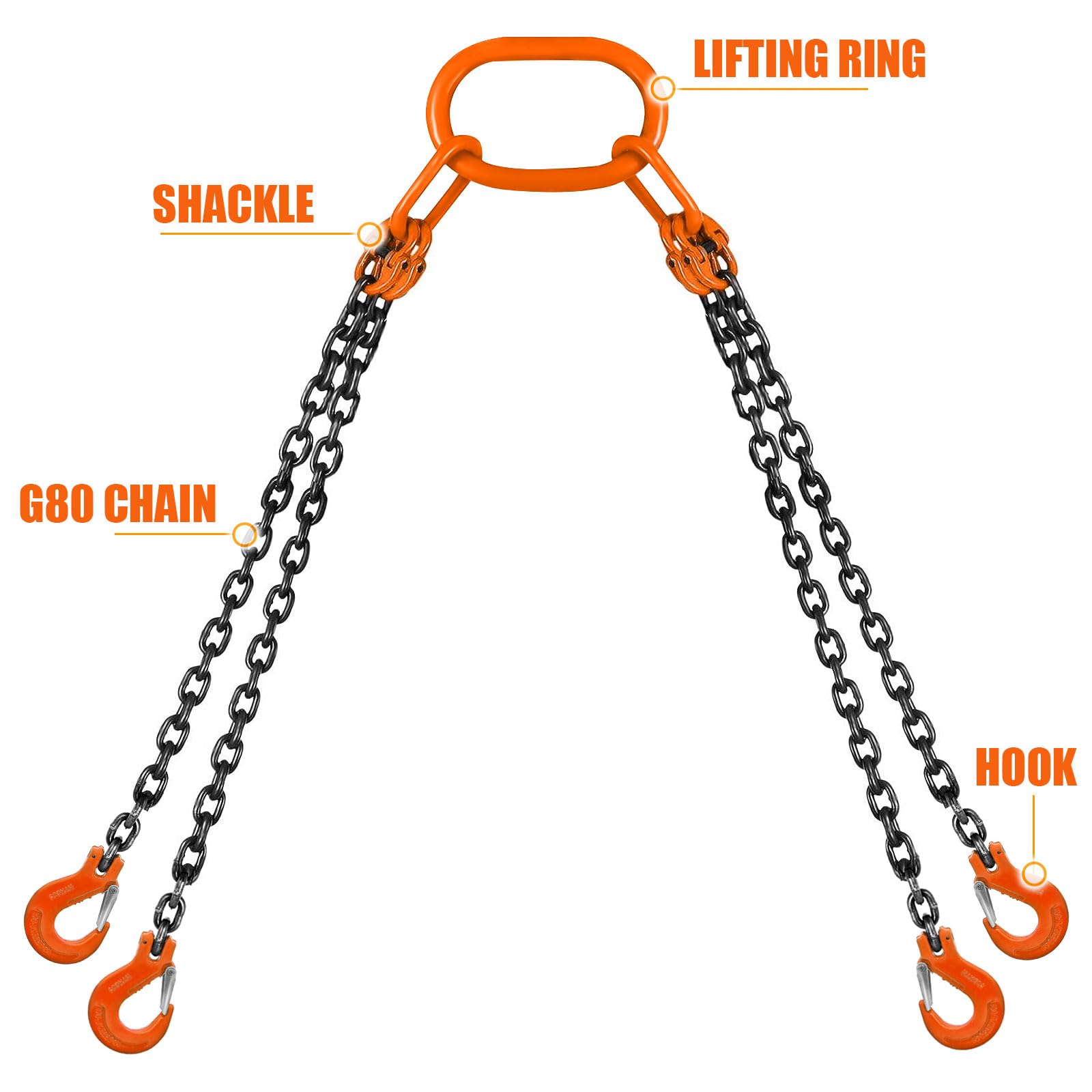 Amazon.com: SALUINOKI Lift Chain Sling 5Ft 4 Way x 1/4 inch