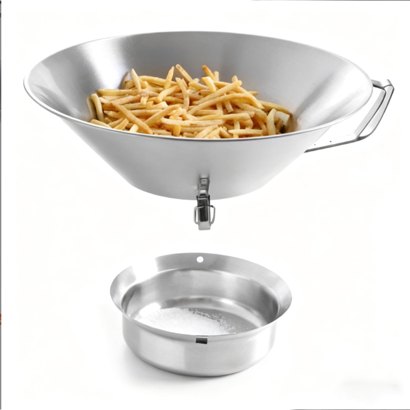Qcwwy Fettsieb, Pommes-Frites-Ölsiebe, Trichterfilter aus Edelstahl 304, Großes Fassungsvermögen, Schmalzabscheider für Brühe, Talg und Fritteuse in Privaten oder Gewerblichen Küchen