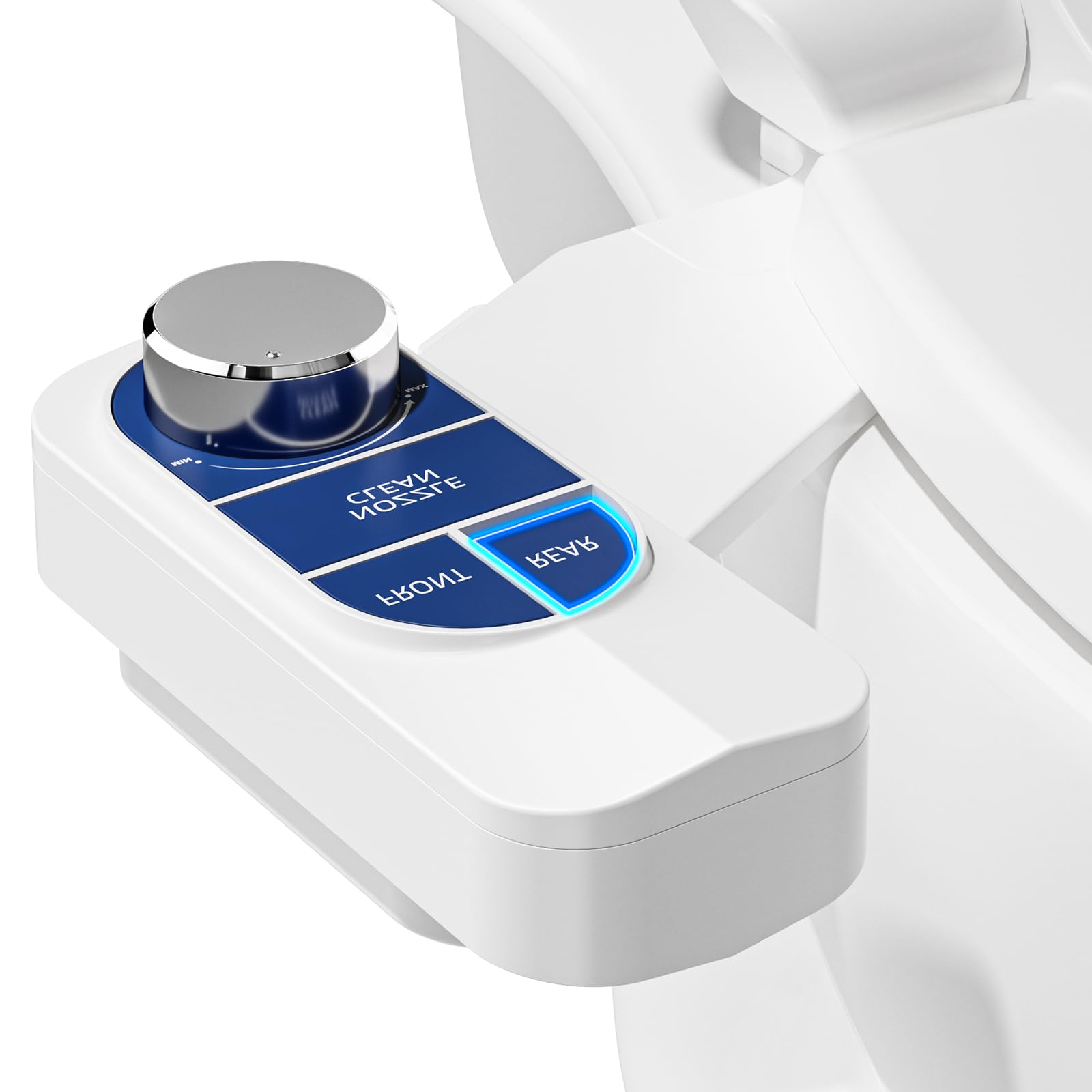 SAMODRA Non-Electric Bidet Attachment for Toilet – Self-Cleaning Dual Nozzle (Frontal &amp; Rear Wash), Adjustable Water Pressure, Fits Most Toilets, Easy Installation (Ocean Blue)