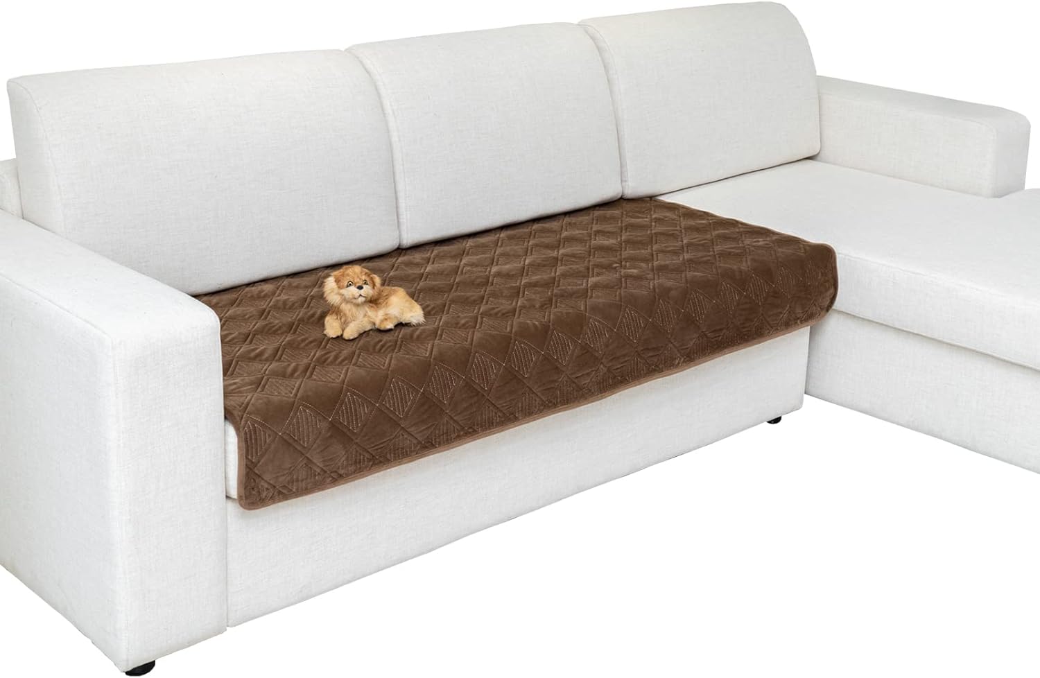 Eismodra Sectional Couch Covers,L Shape Sofa Slipcover Furniture Protector for Dogs Cats Pet Chaise Lounge 3 Cushion Couch Loveseat,Dark Gray 36 x 82 inches (Only 1 Piece)