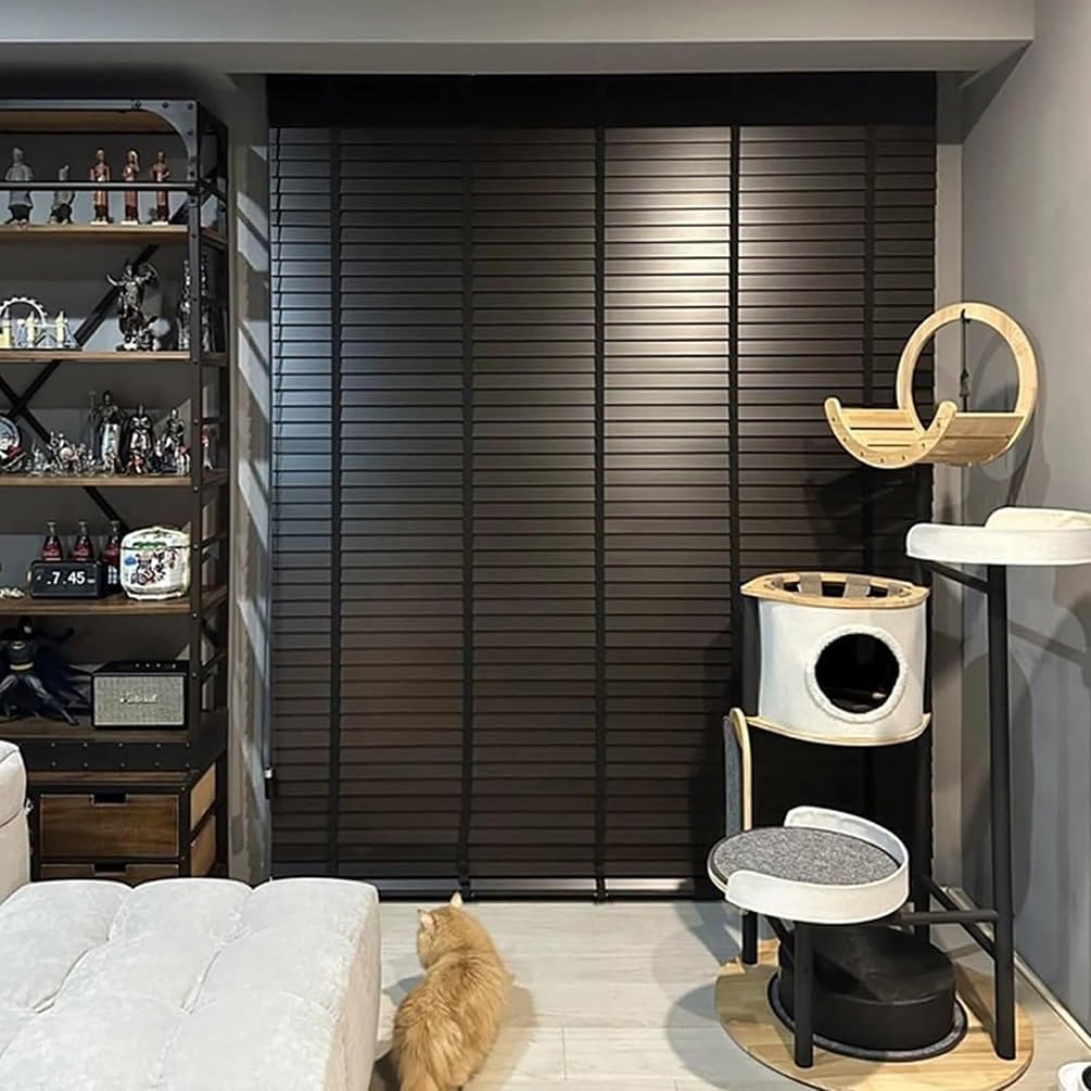 Amazon｜ブラインドカーテン ブラインド 木製 遮光ウッドブラインド