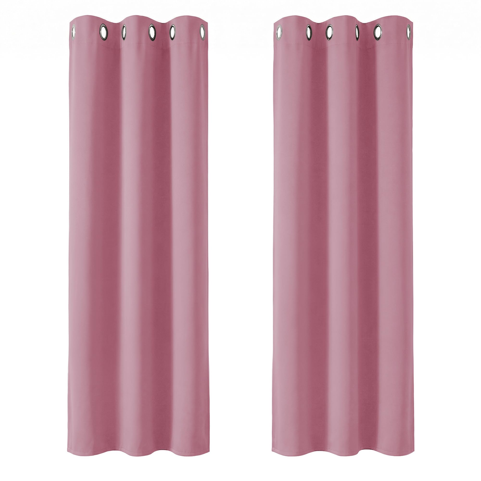Deconovo Pink Window Treatments Ring Top Blackout Curtains Eyelet Curtains For Nursery 42 X 72 Inch 2 Panels