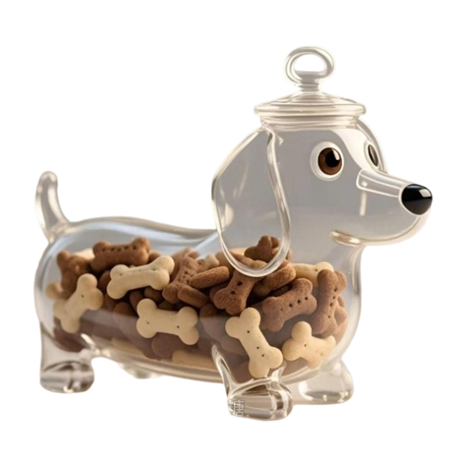 Jazuaiao Additional Glass Pet Food Storage Visible Container Innovation Latche Party Addition Tight Pet Food Storage