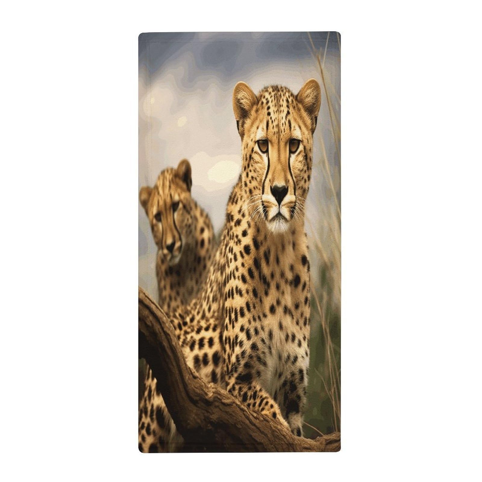 VstaDank Cool Leopard Hand Towels Ultra Soft Printed Towels Classic Coral Velvet Kitchen Hand Towel Highly Absorbent Hotel Spa Towel Collection for Bathroom Workout 13.8 X 28.7 in