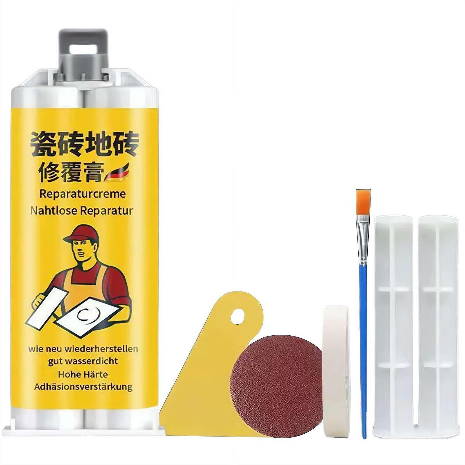 8-Color Stone & Ceramic Fixer - Pro-Grade Tile Restoration Set for Cracks & Chips - Granite Chip Filler & Porcelain Mending Glue, DIY Waterproof Surface Solution for Bathroom & Kitchen