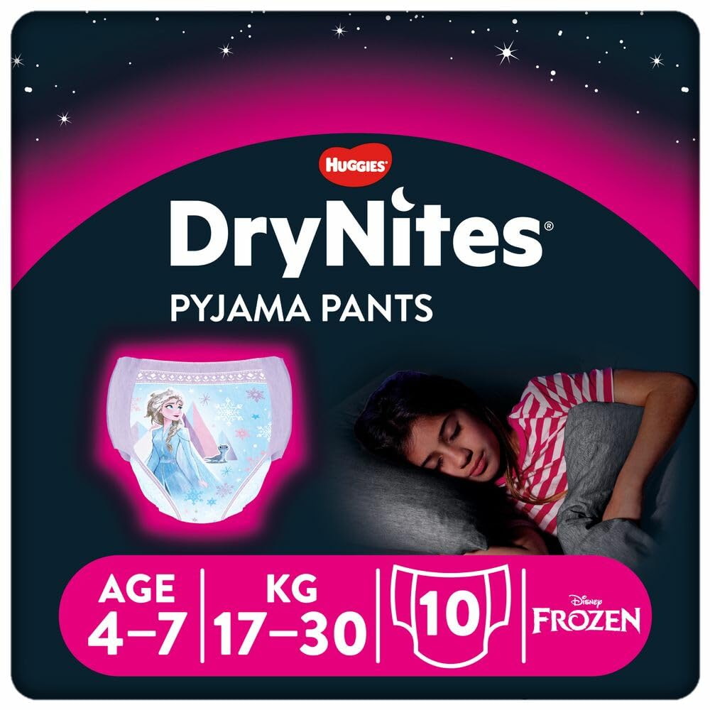 Huggies Drynites culotte absorbante bébé fille taille M (17-30 kg) lot de 10