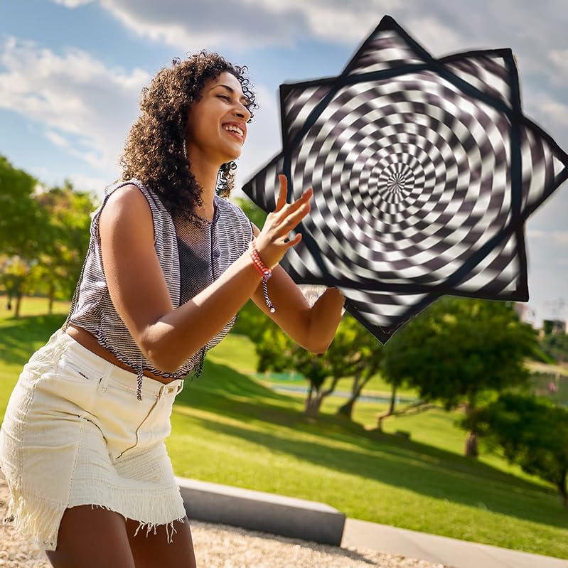 Image of Star Air Flow Star, Spinning Cloth Flowstar, Dapo Star, Perfect for Juggling and Flow Arts, Portable and Durable (Green)
