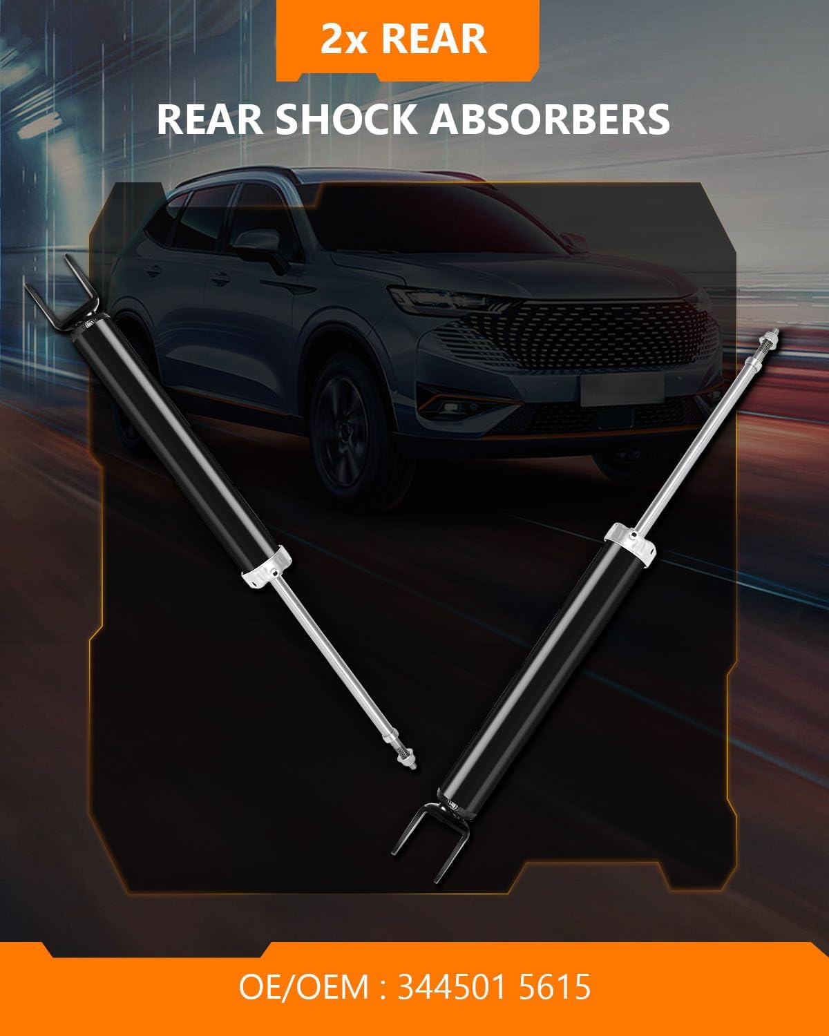 Rear Shocks Struts for Kia 344501 5615, OCPTY Shock Absorbers Fits 2006 2007 2008 2009 2010 for Kia Magentis,2006-2010 for Kia Optima 2007-2011 for Kia Rondo Amortiguadores Auto Shocks Set-2pcs