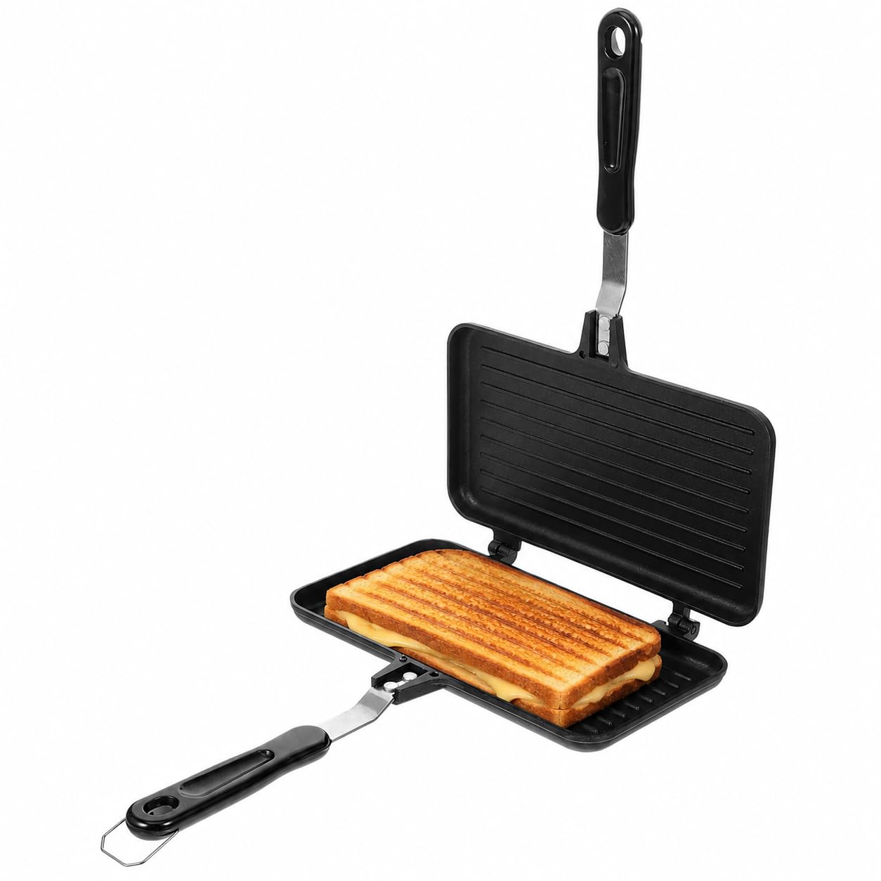 UPKOCH Sandwichera Prensa Sandwichera Barbacoa Desayuno Sartén de Aluminio de Doble Cara Sartén Antiadherente Utensilios de Cocina para Cocina de Gas