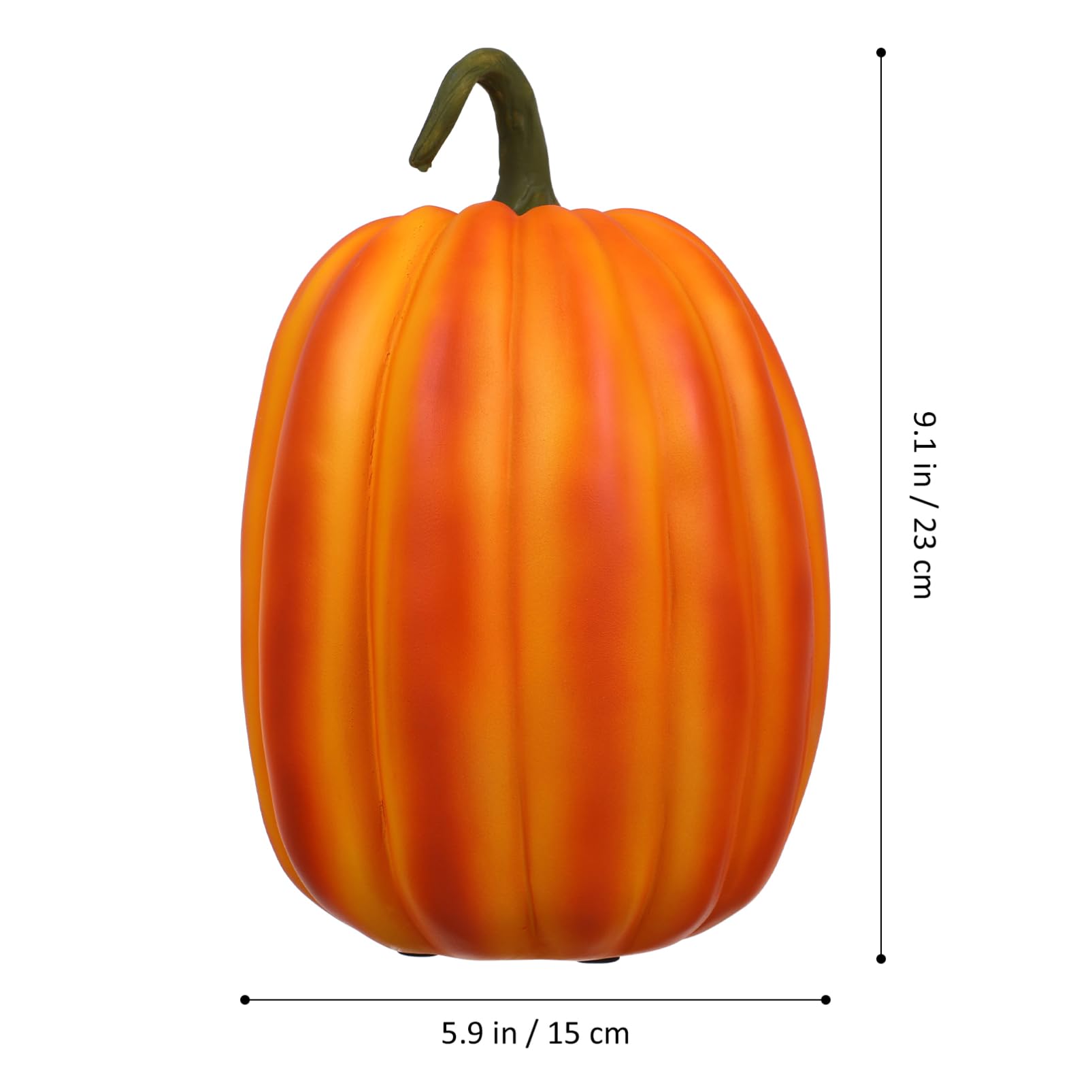 Ciieeo Decorazione Di Zucca Artificiale Da 9 Pollici Finta Zucca Artigianale Ornamento In Resina Per Autunno Halloween Ringraziamento