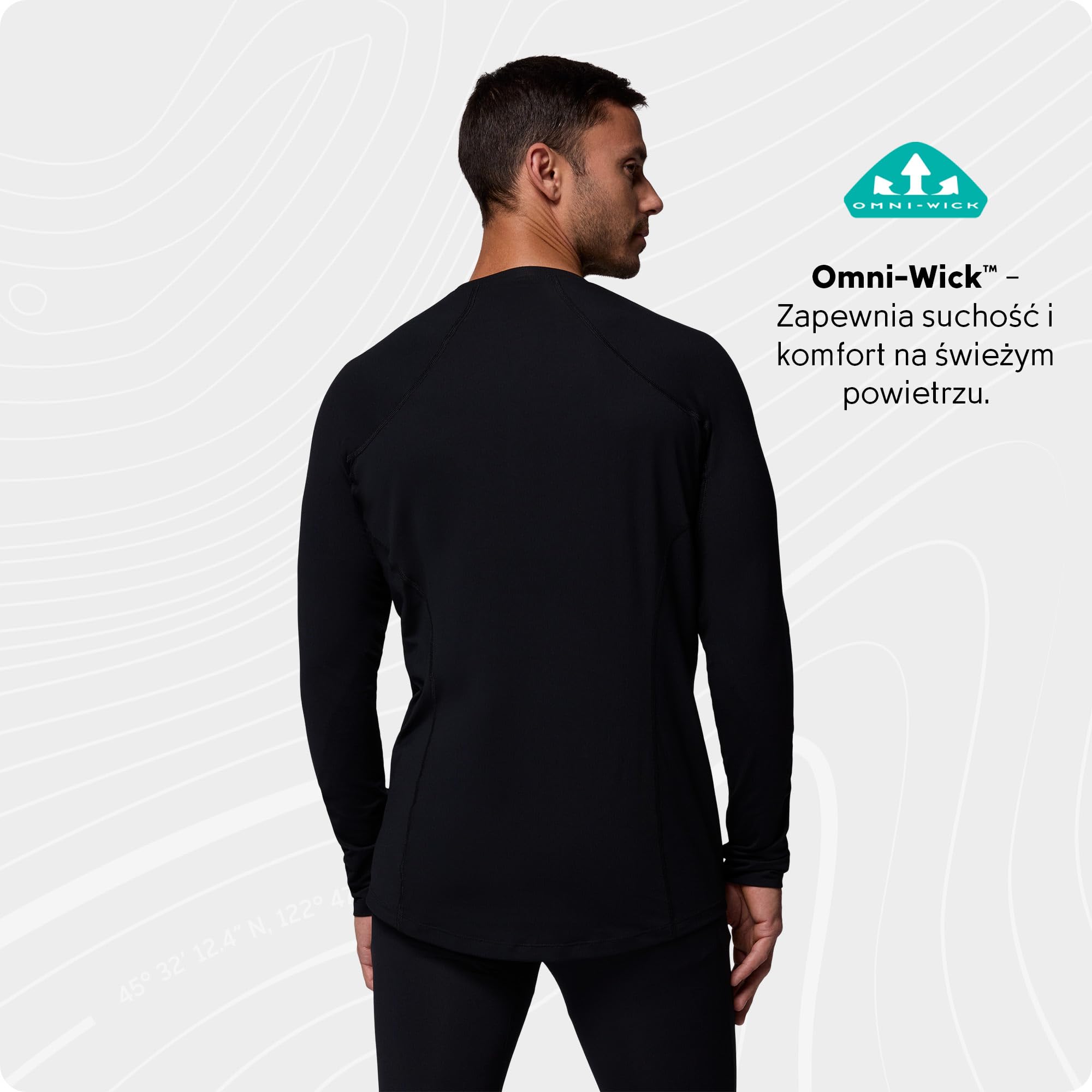 Columbia Męska Koszulka z Długim Rękawem, Midweight Stretch