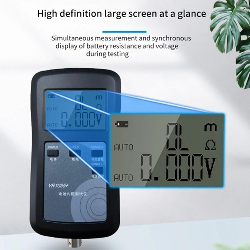 YR1035+ 4-Draht-Lithiumbatterie-Innenwiderstandstester 100V Batterie-Innenohmmeter für Ni- Ni-CD Li-Ionen-Batterie, Aufgerüstete Version