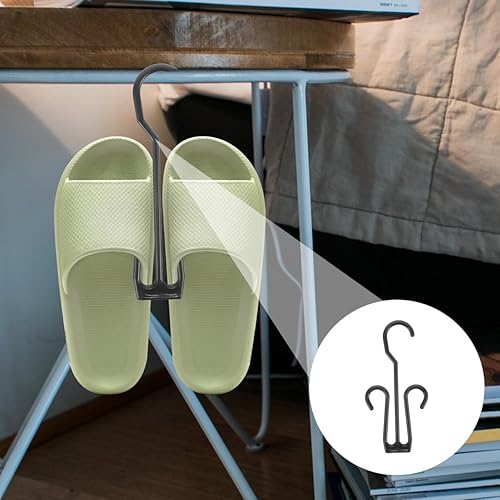 Miniatura 9 de Cabilock 80 piezas de pantuflas conectables secado espacio accesorios para el hogar Organizadores de almacenamiento para doble gancho de pared