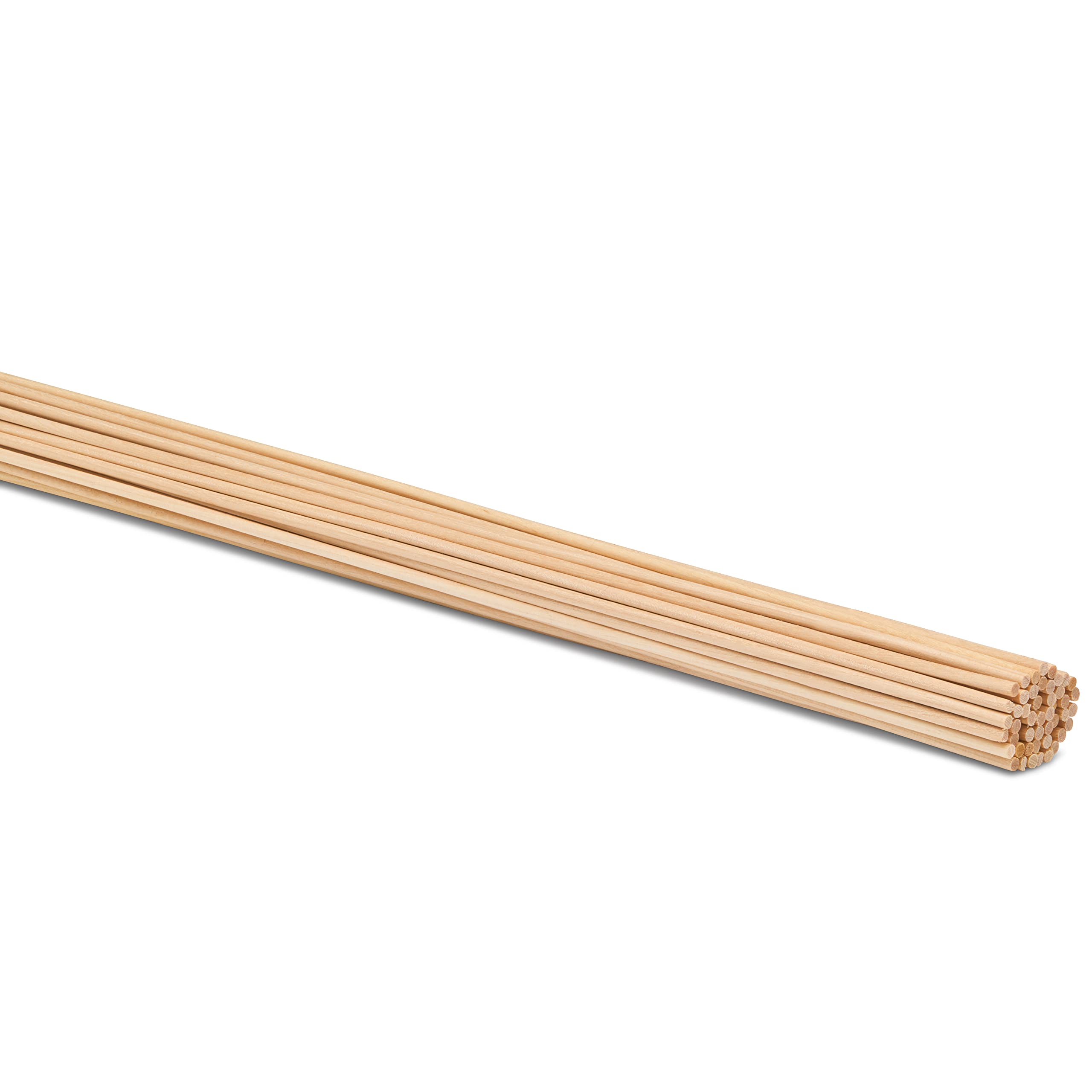 Photo 1 of Wooden Dowel Rod, 1/8 Inch x 24 Inch Wood Dowels, Pack of 50 Wooden Dowels for Crafts, Unfinished Hardwood Wooden Dowels Rods, Strong Wood Rod Dowels for Crafting and DIYers