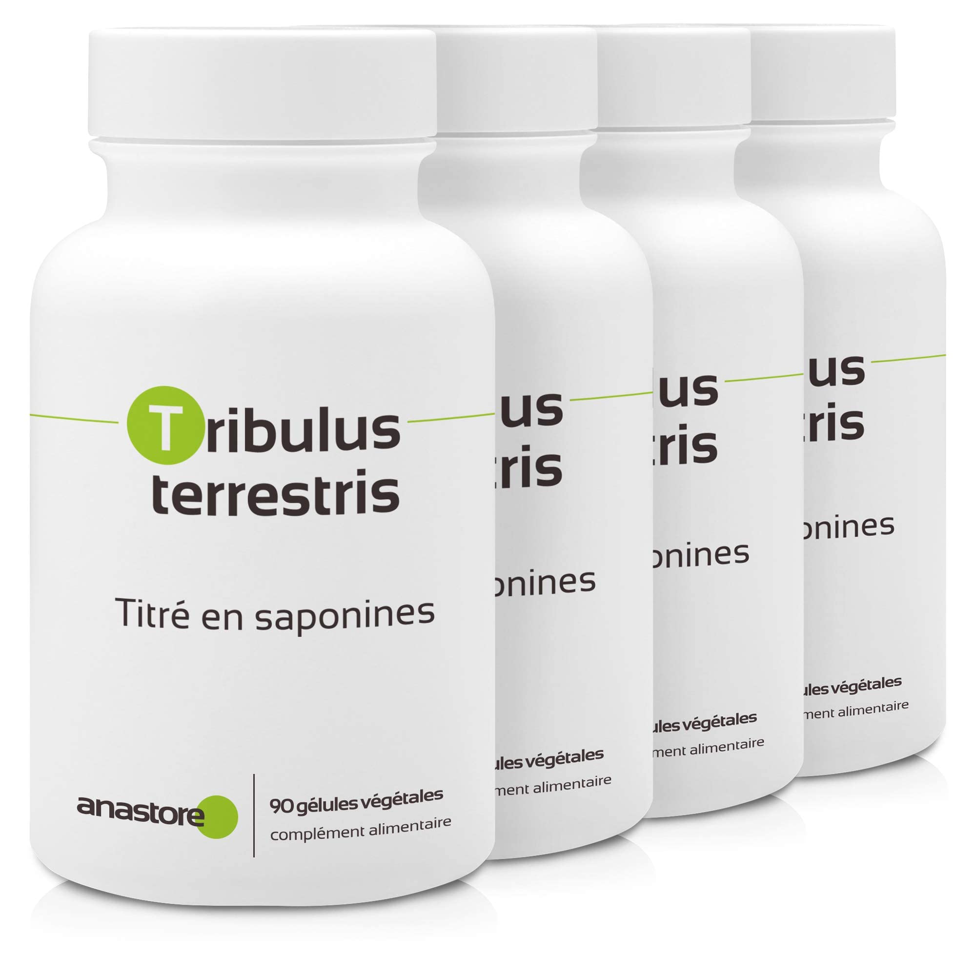 TRIBULUS TERRESTRIS * 470 mg/gélules végétales - Titré à 40% min. en saponines (90 Unité (Lot de 4))