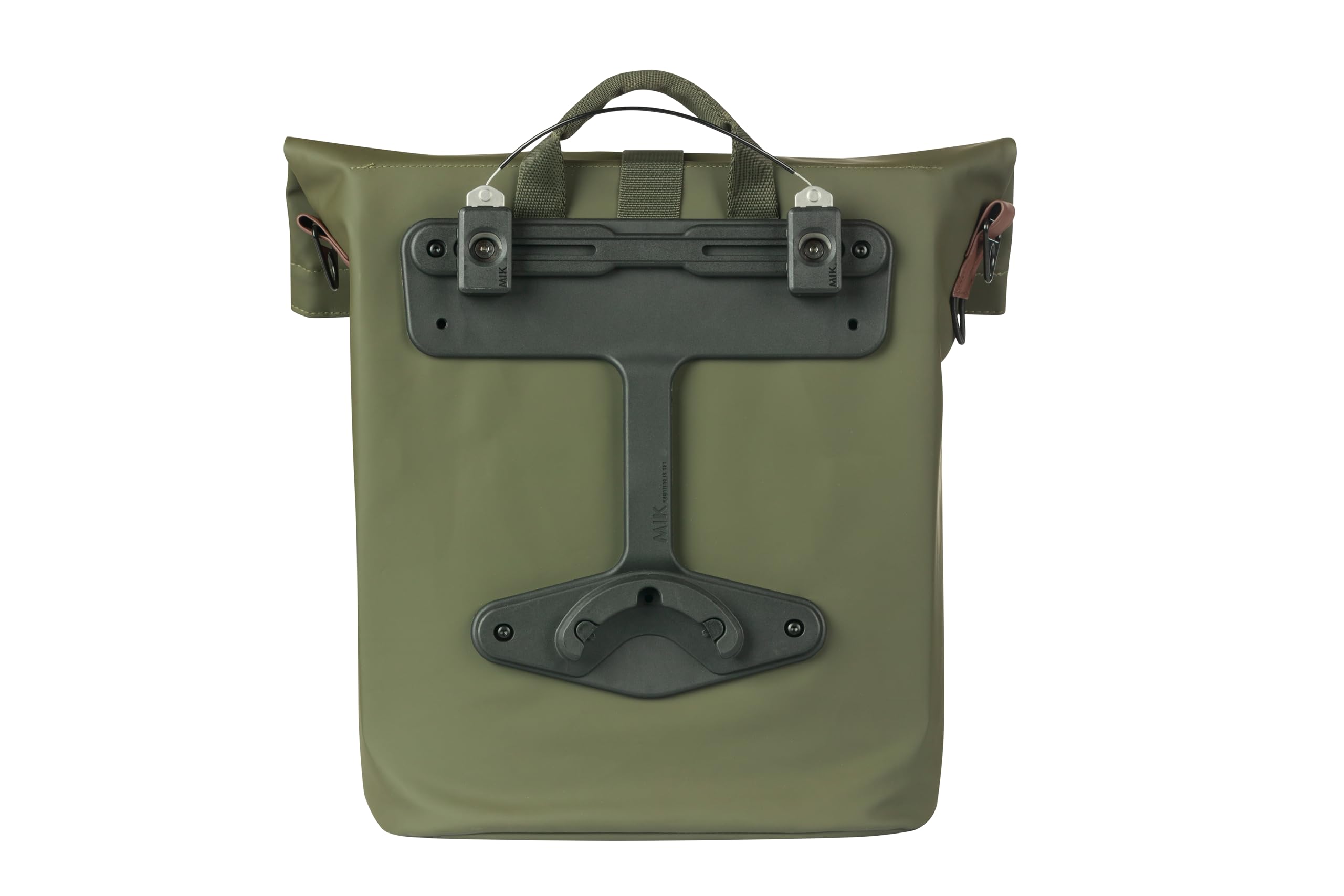 Basil City Bike Shopper MIK - 14-16L, brązowy, wodoodporny, w zestawie system MIK Studs, idealny do miasta i zakupów