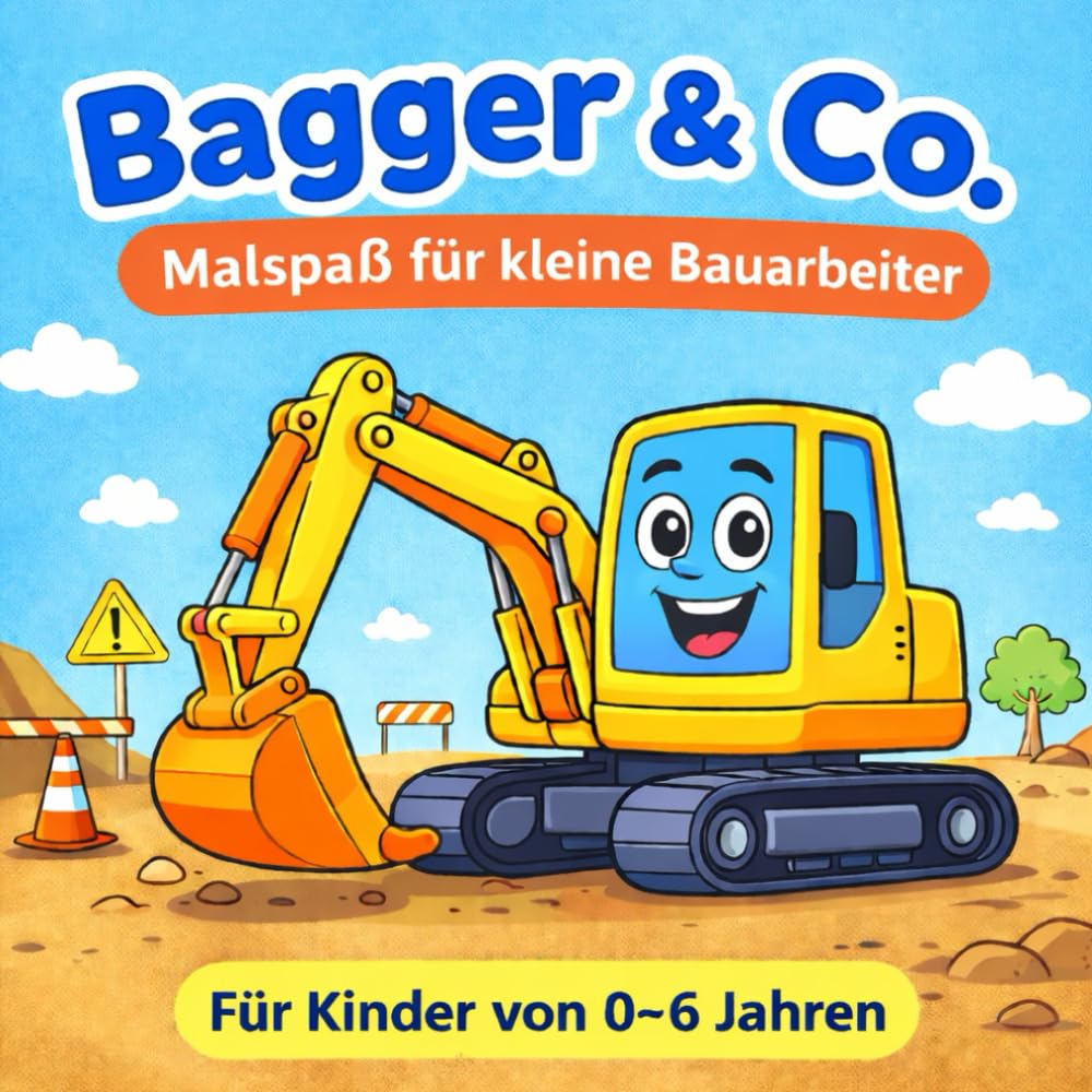 Bagger & Co. - Malspaß für kleine Bauarbeiter