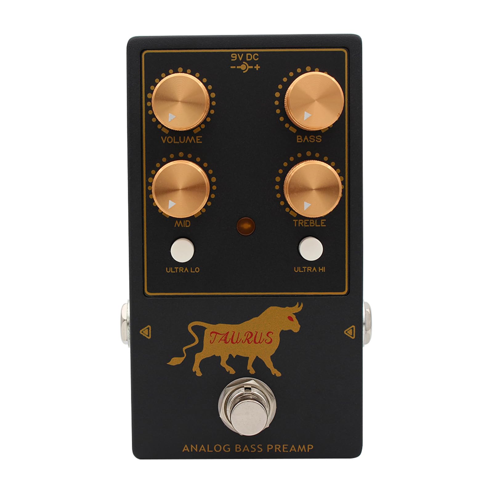 Pedał Przedwzmacniacza Basowego, 3-pasmowy Korektor z Lo/Hi Boost, Analogowy pedał Efektów Gitarowych True Bypass do Gitary Basowej