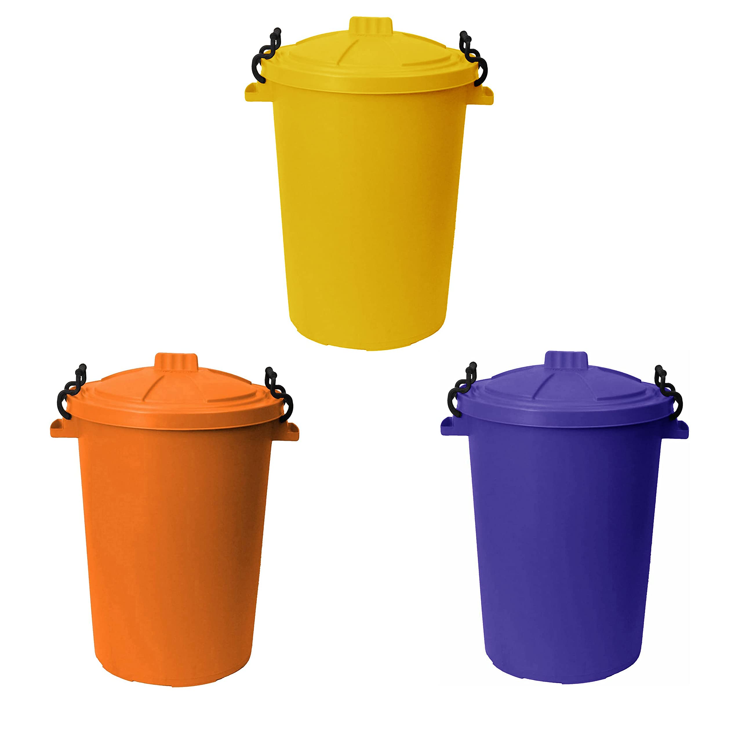 Buy M1SS (Set of 3) 50 Litre Purple, Orange and Yellow Heavy Duty
