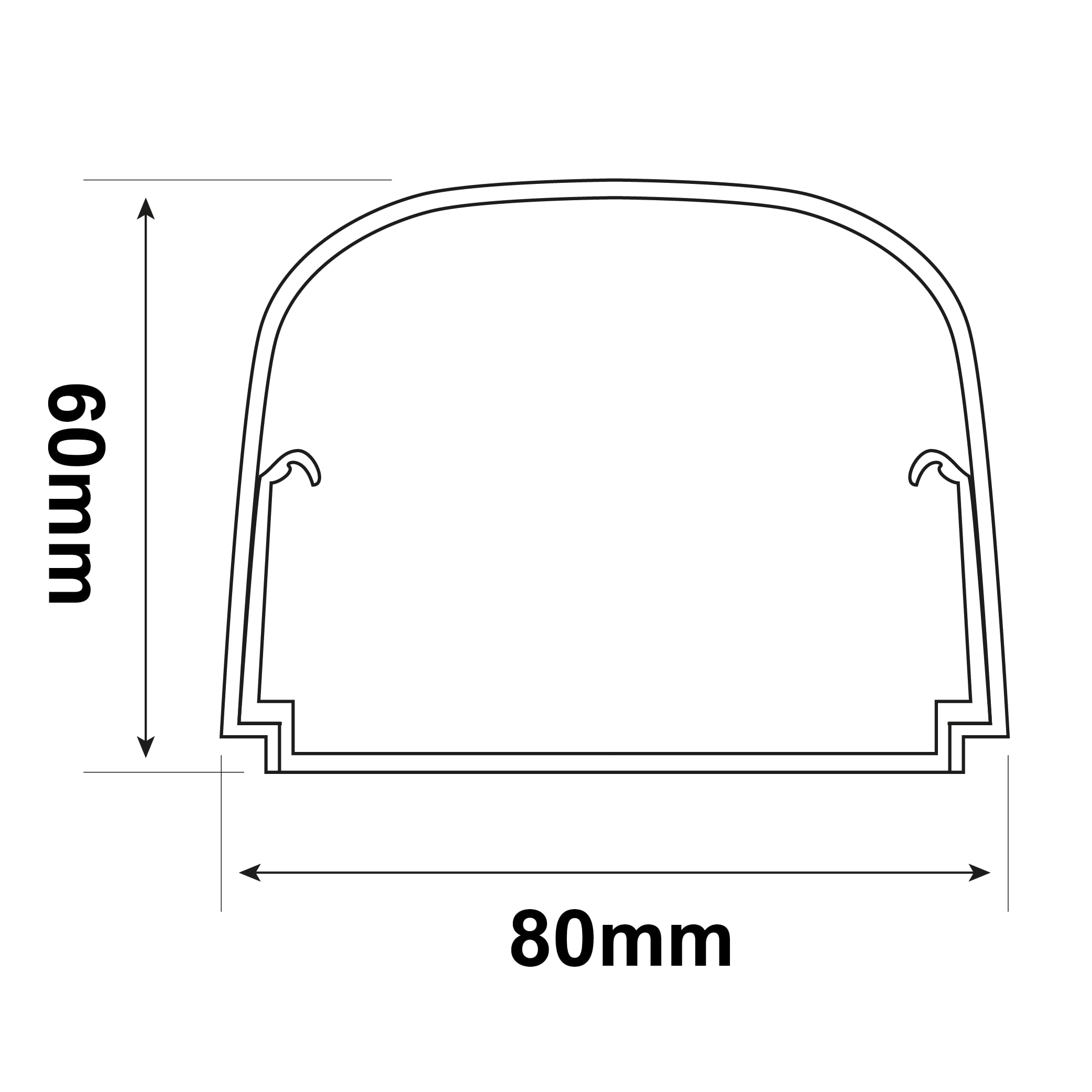 3S SuperSamaStore Kabelkanal mit Vollständiger Abdeckung und Schutzfolie 16 mm, Geeignet für die Installation von Mono- und Dual-Split-Systemen, 80 x 60 mm, 8 Stück à 2 Meter