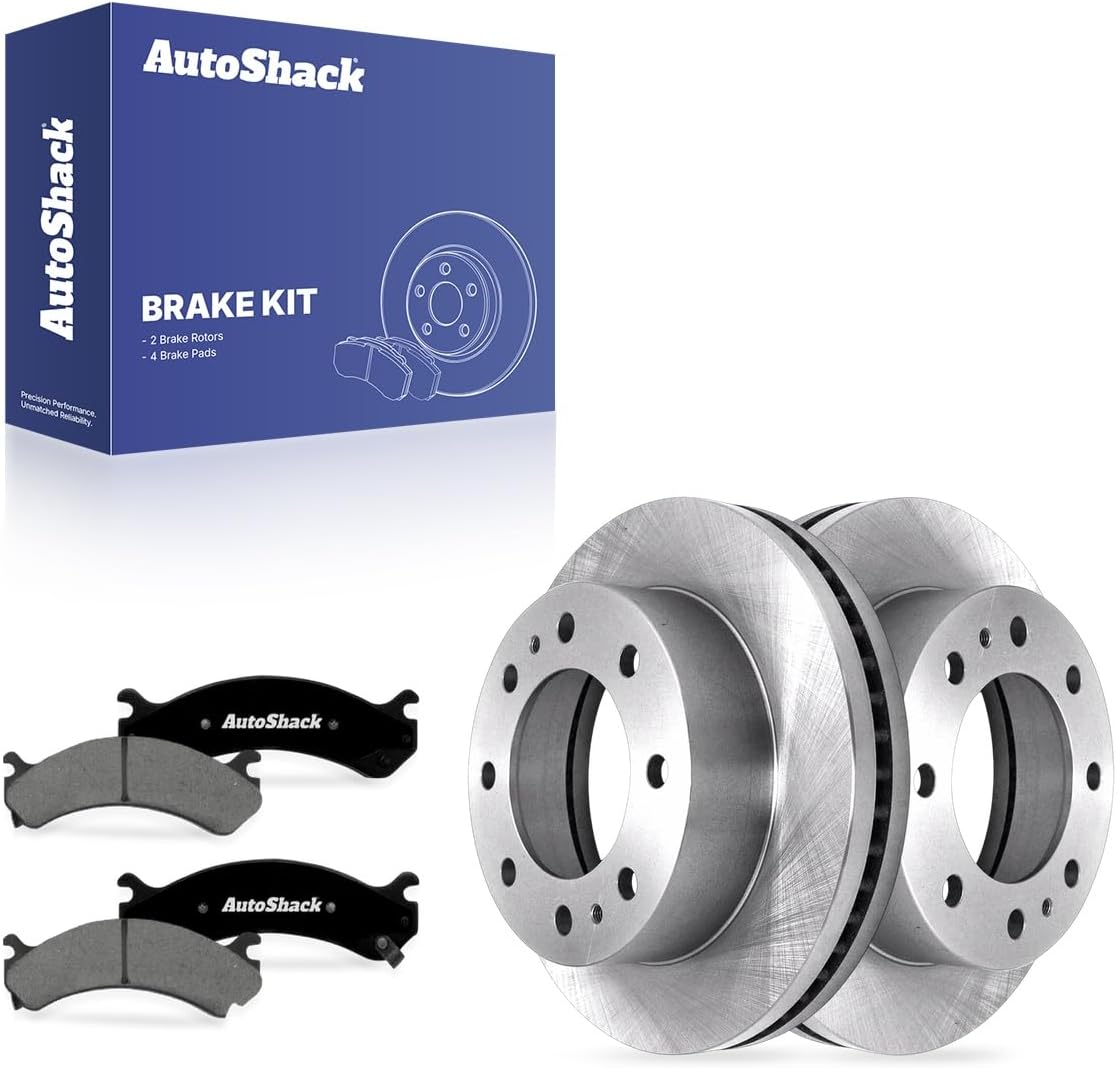 Auto Shack Front Brake Rotors and Performance Ceramic Pad Kit