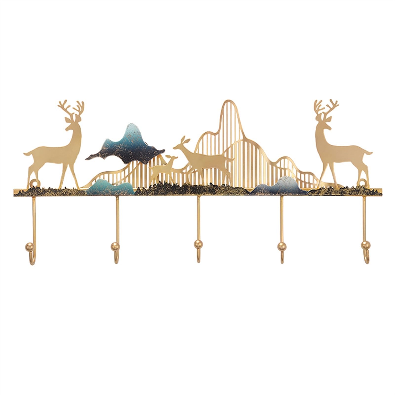 Zyyanshop One Color Wall Coat Rack Metal Coat Hooks Iron Creative Door Entrance Wall Decorative Hanging