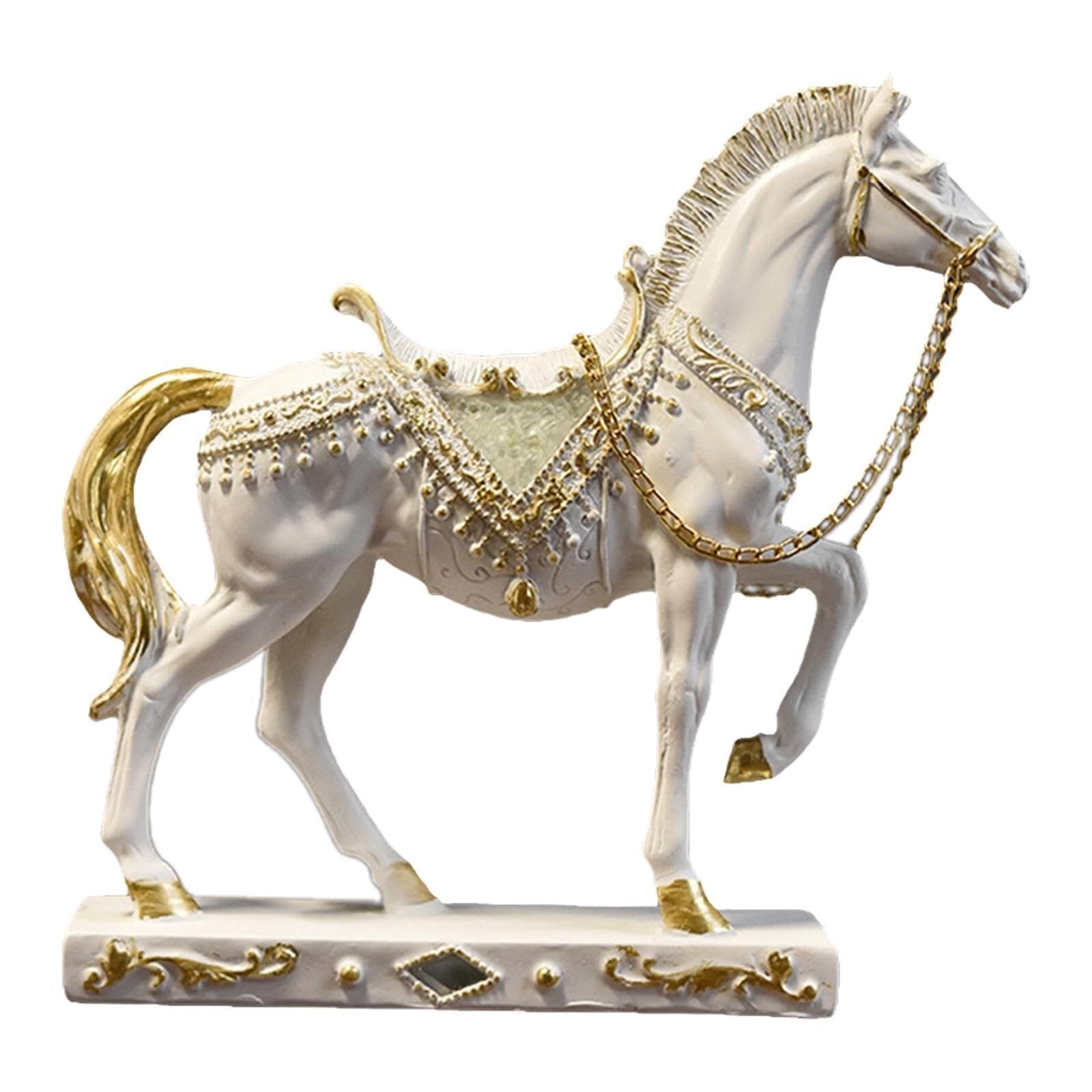 TSKIQQLQ Shelf Decor Horse Statue Decor Art Figurine Ornament Desk Decoration Resin Sculpture Office Decorations For Work
