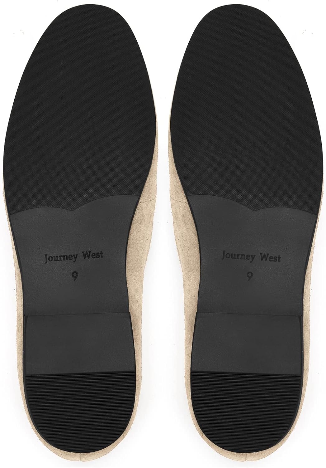 Journey West Men's Tassel Slip-on Loafer Belgian Suede Loafers Casual Leather Shoes for Men Beige US 12 - Image 5