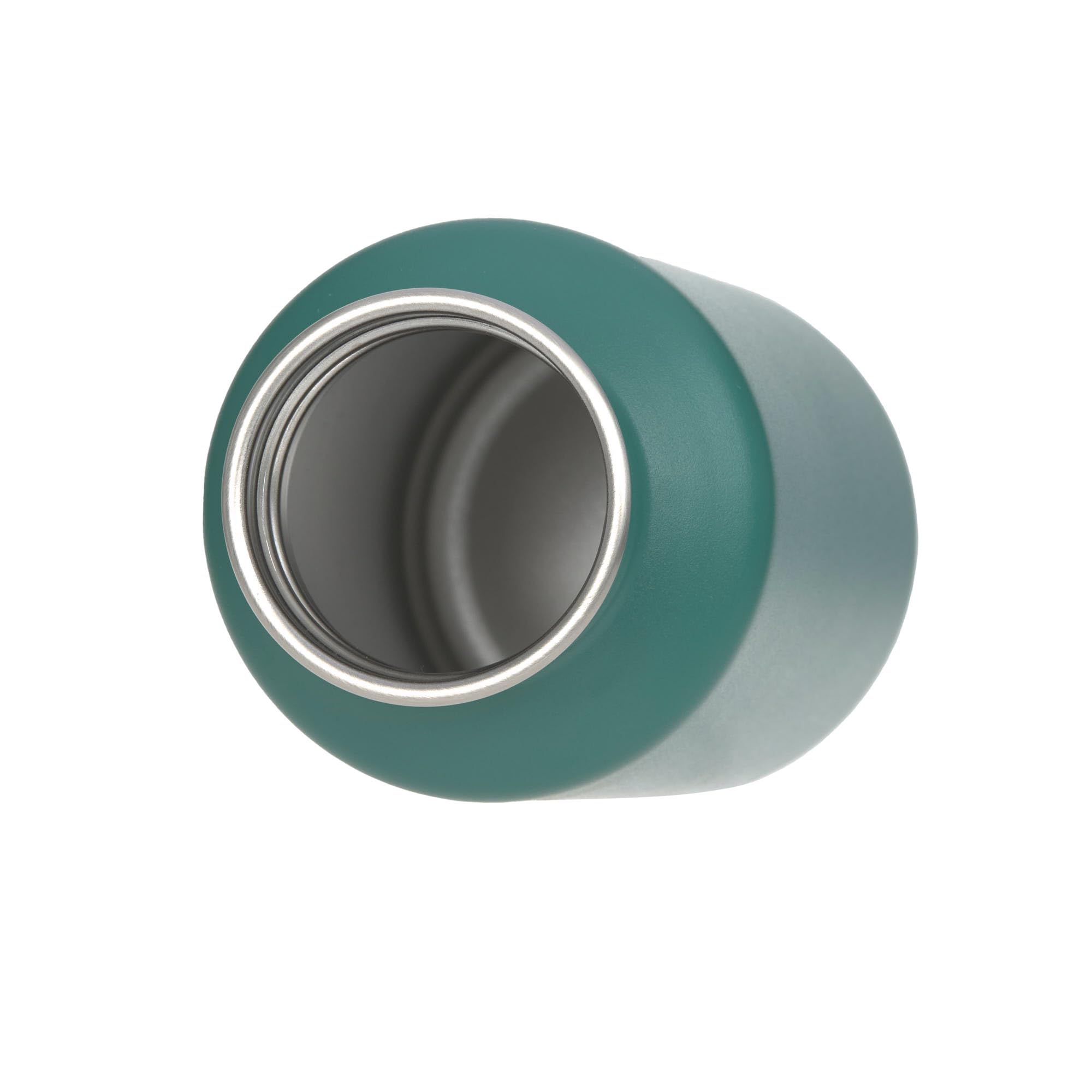 LÄSSIG Butelka do picia ze stali nierdzewnej, bez BPA, 500 ml, do przedszkola, szczelna, ze sportowym zamknięciem do picia/butelka ze stali nierdzewnej, Little Gang Rainbow Green | Do przedszkola i szkoły, wytrzymała, odporna na pękanie, szczelna, nie zaw