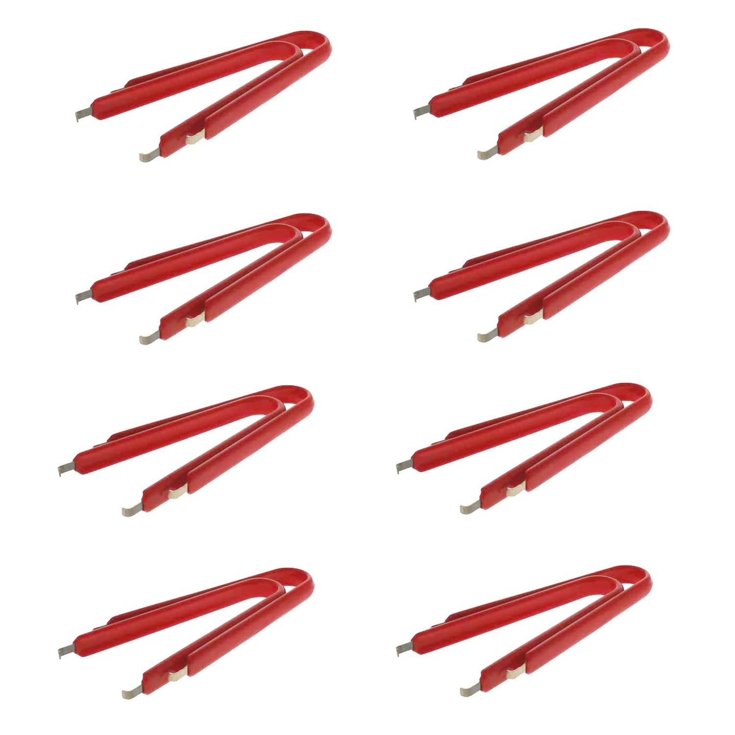 Utoolmart IC Puller Chip Extractor Stainless Steel Antistatic Clip Pliers with Insulated Vinyl Grip 8 Pcs