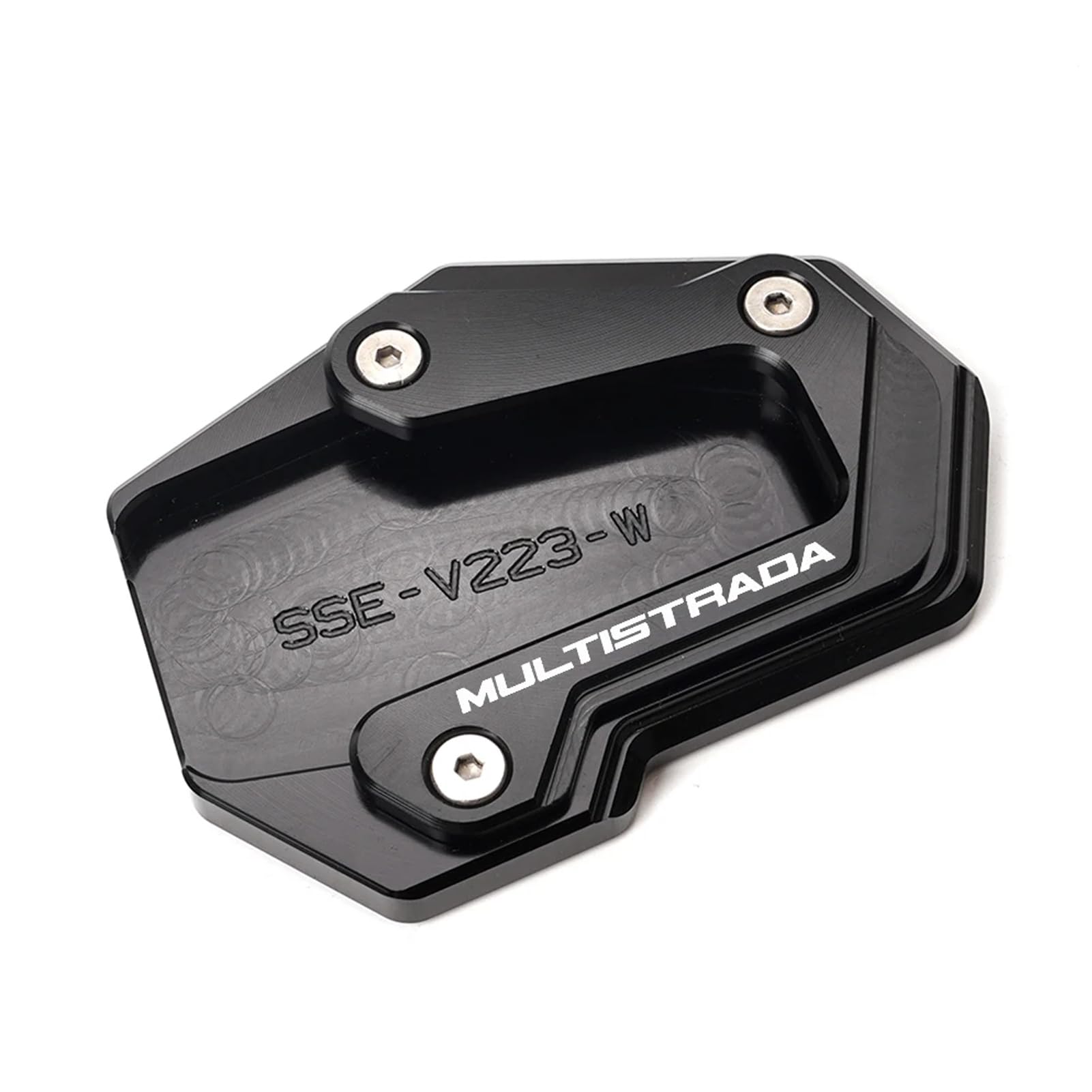 Adatto per DUCATI Multistrada V2 V4 S 2023 2024 Multistrada V4S V2S 2022 Moto Cavalletto Piede Ingranditore Supporto Cavalletto Laterale Estensione Pad (Nero)