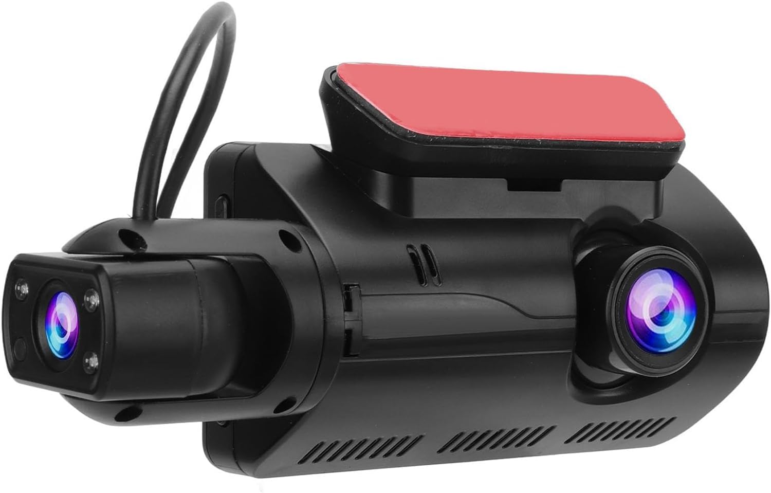 YOMYM Dual Dash Cam Front and Inside 1080P Dash Camera for Cars IR Night Vision Car Camera for Taxi Accident Lock Parking Monitor Support 256GB Max (Black)