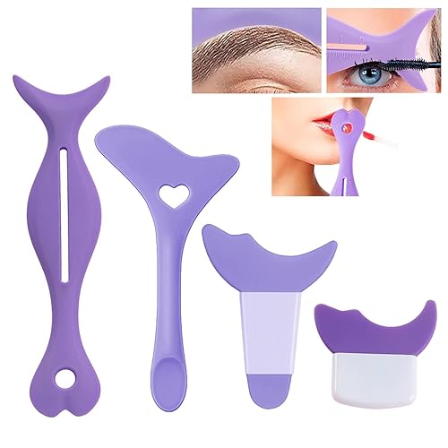 Miniatura 1 de 4 plantillas todo en uno para delineador de ojos, puntas de alas, plantillas multifuncionales de sombra de ojos, almohadilla de sombra de ojos de