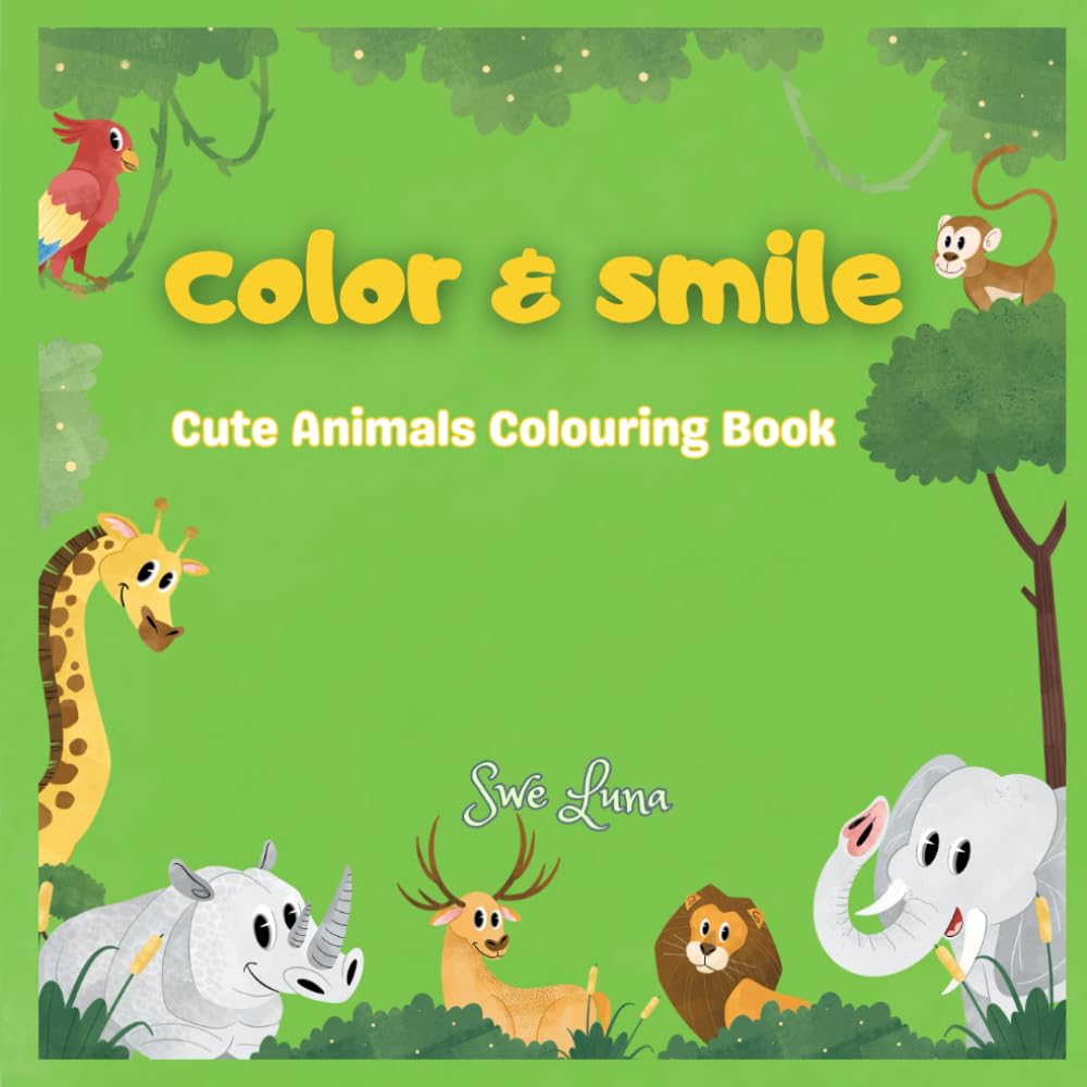 color & smile: Cute Animals Colouring Book