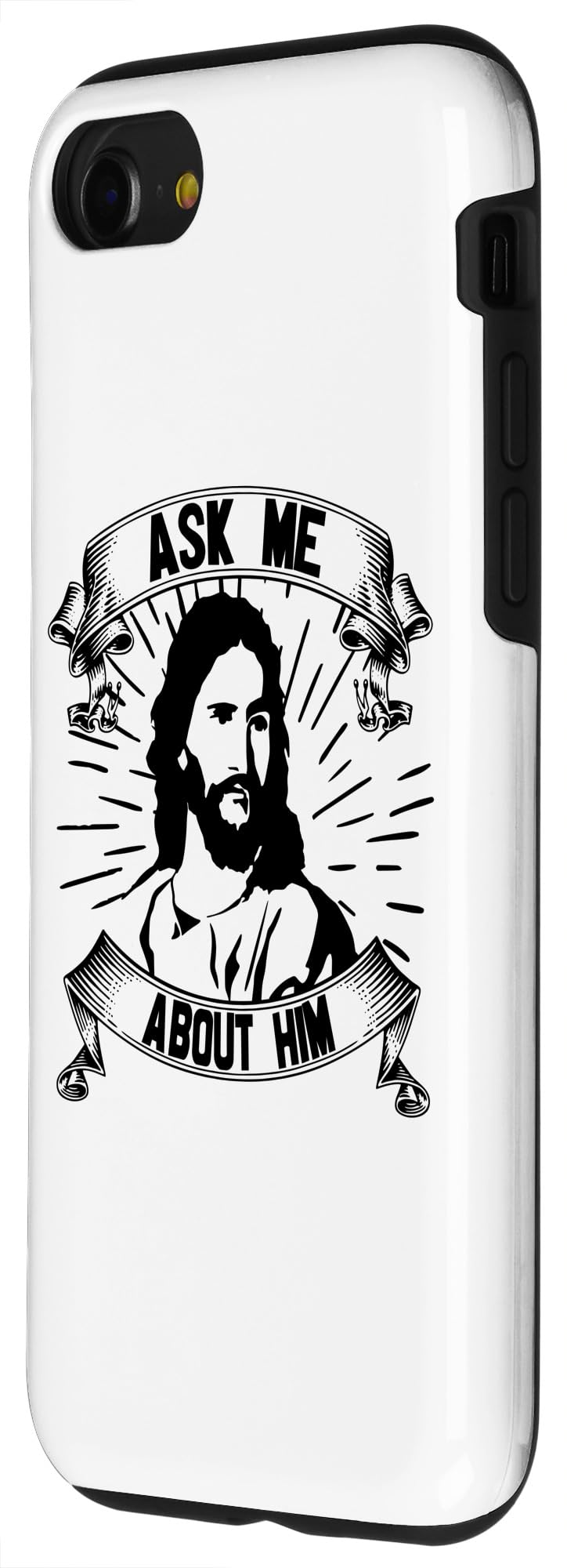 iPhone SE (2020) / 7 / 8 Ask Me About Him Jesus Christian Easter Men Women Mom Dad Case - Image 2