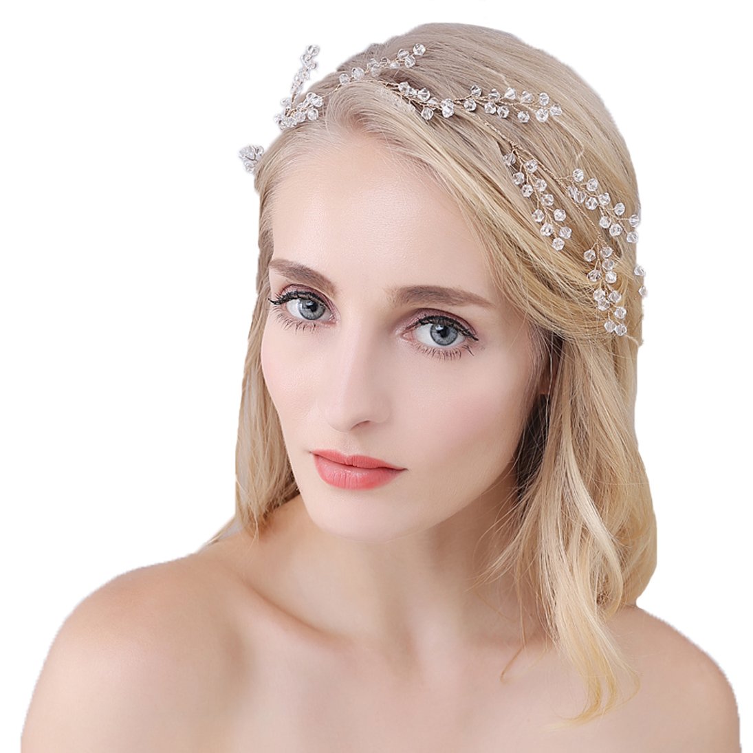 Snowskite Women's Charming Crystal Hair Band Headband for Bridal Party