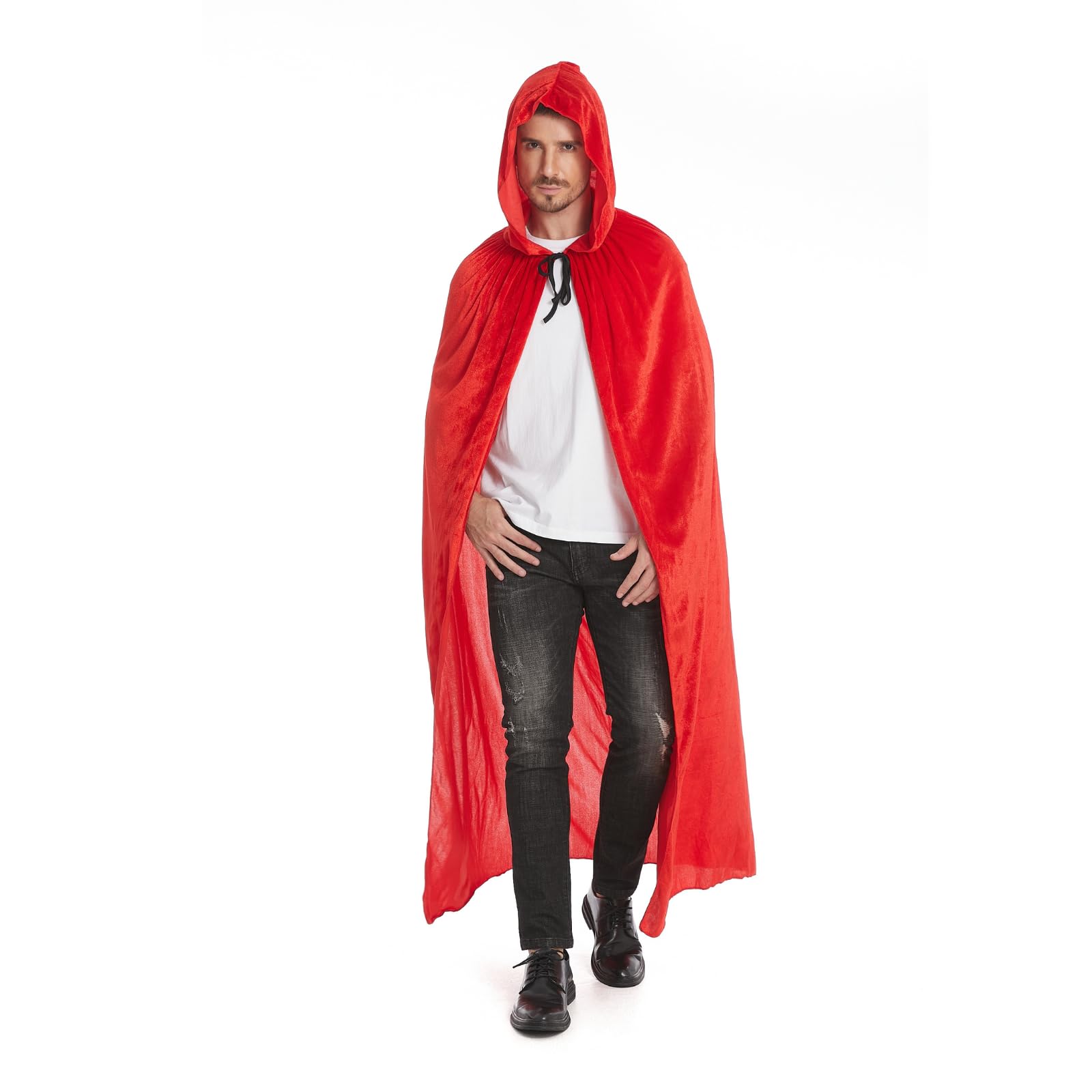 HAPNBCELE Unisex Velvet Cape Hooded Cloak