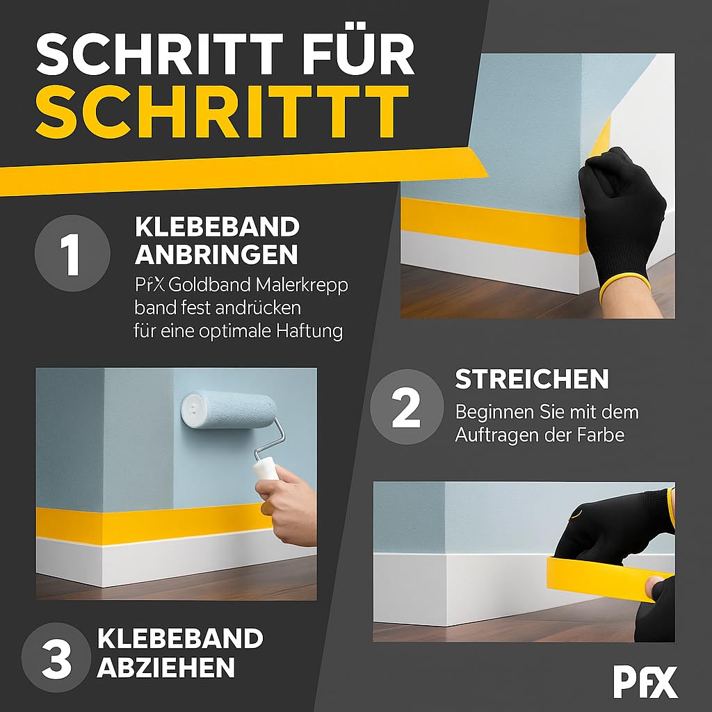Würth Goldband Klebeband Abdeckband Malerkrepp Krepp orange Reispapier 50 Meter
