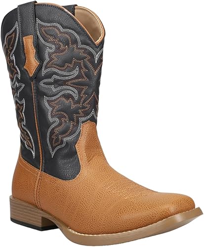 Miniatura 3 de ROPER Mens Classic Square Toe Casual Botas Mid Calf - Marrón