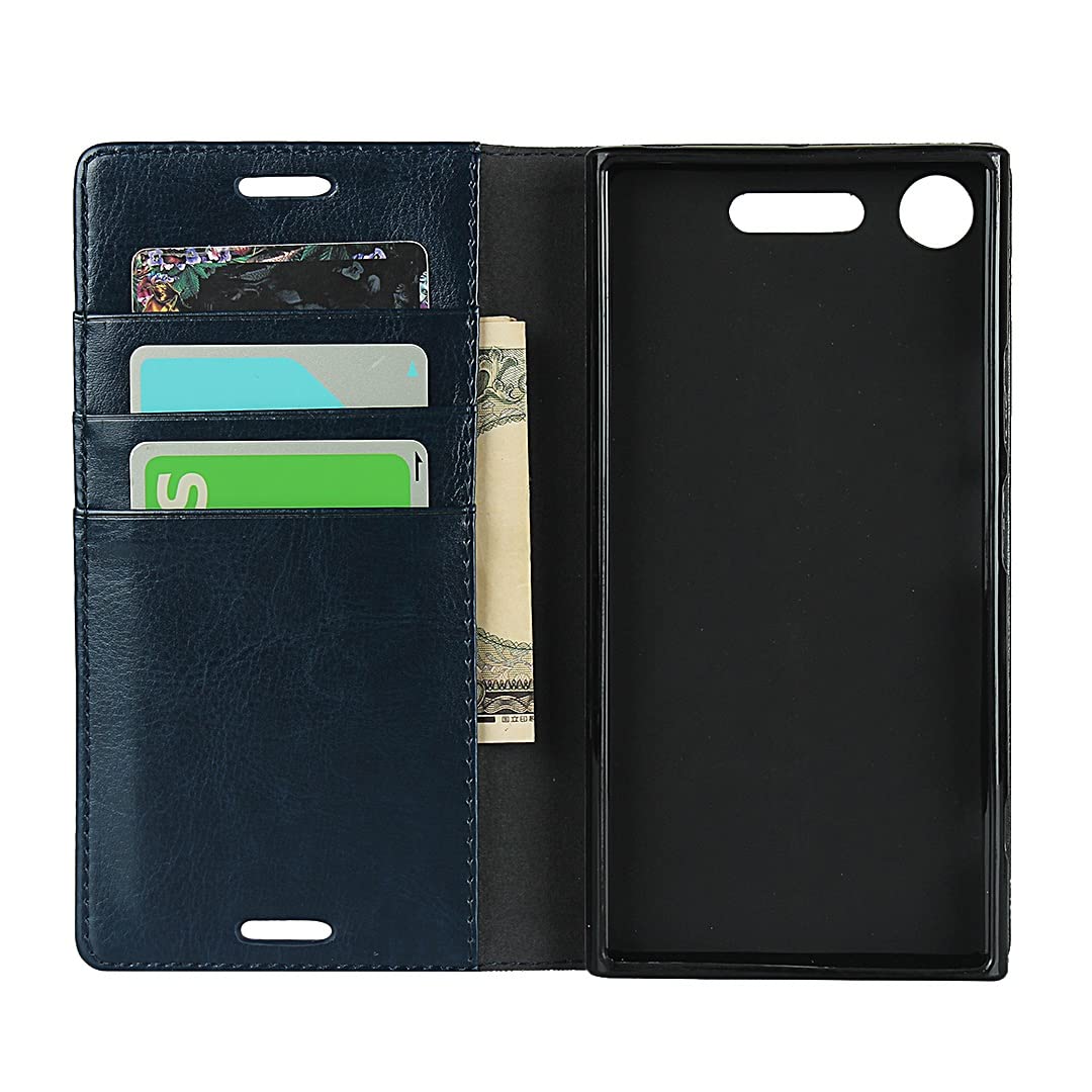 Funda Tipo Cartera Con Imán Para Sony Xperia XZ1 | Cuero PU Y TPU, Con Ranura Para Tarjetas Y Función Soporte