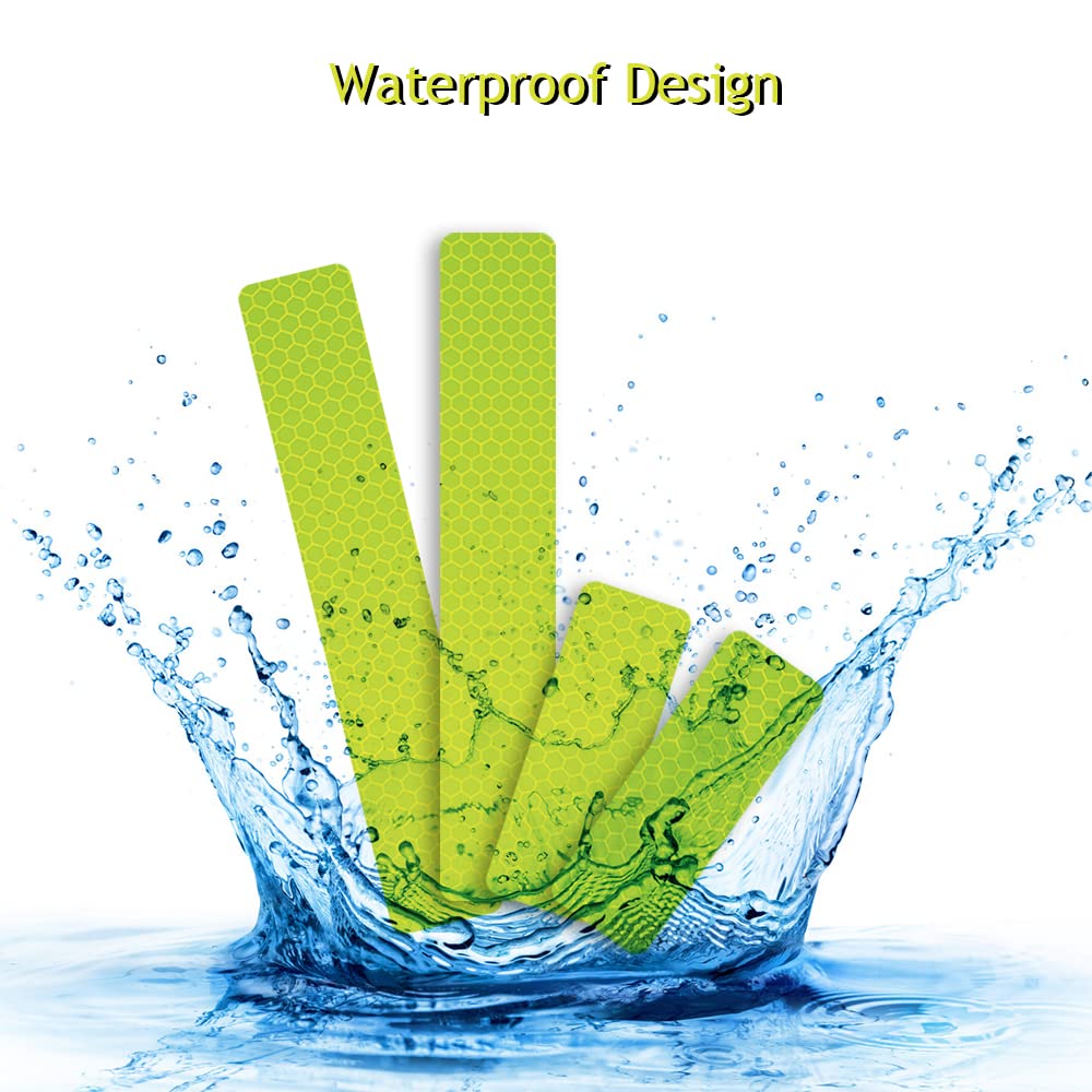 84 Pièces Bande Reflechissante Autocollante, Reflecteur Velo, Imperméables Bande Reflechissante Velo, Autocollant Reflechissant Ruban Adhesif Pour Voiture, Vélo, Poussette, Casque, Moto