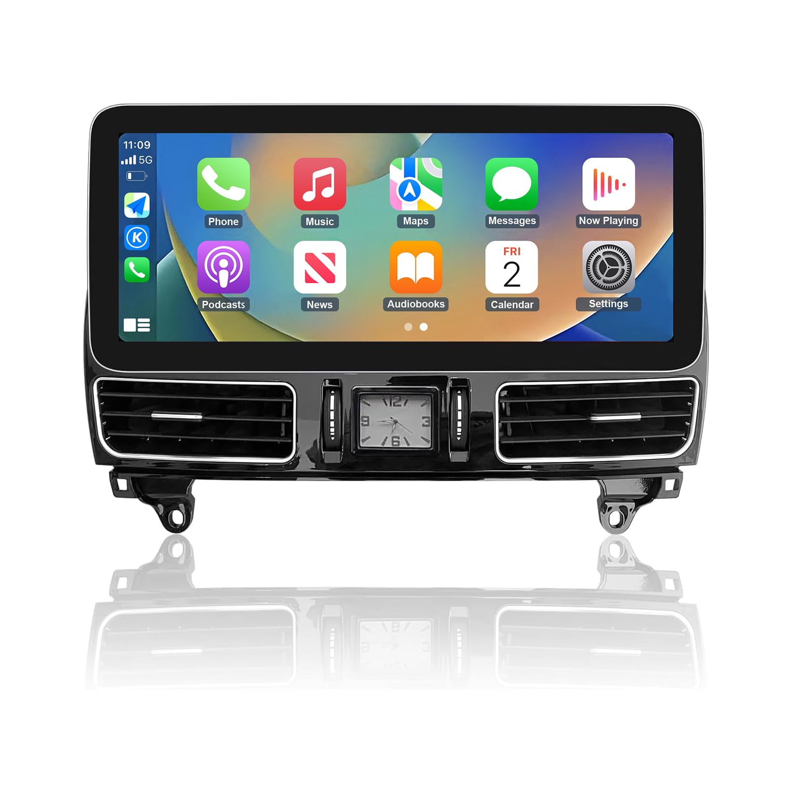 Road Top 12.3 inch Ultra-Narrow Carplay Touchscreen Car Radio for Mercedes Benz GLE GLS 2016-2018 Year with NTG5.0 System, Support Wireless Android