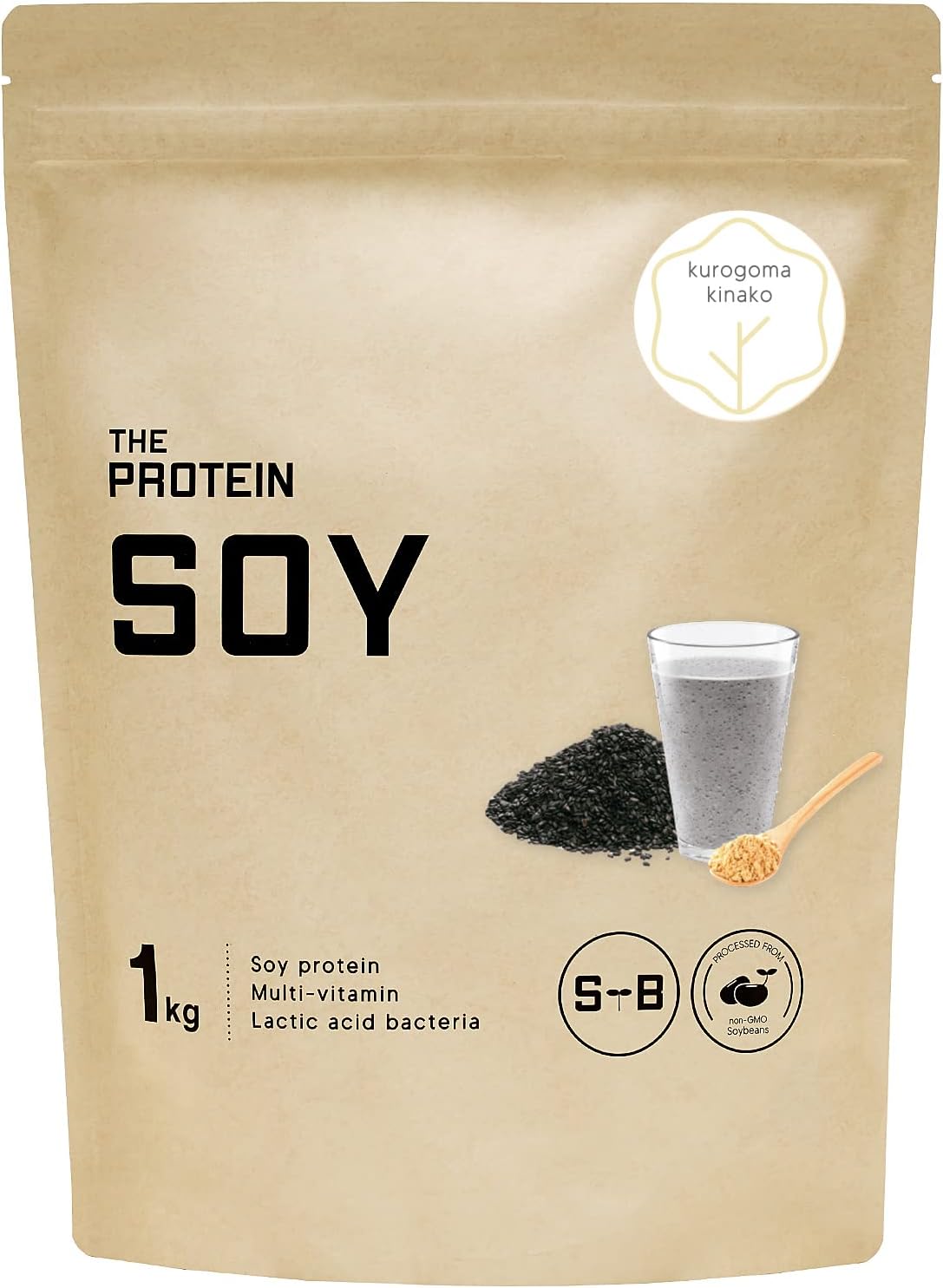 Amazon ザプロ ソイプロテイン 1kg 黒ごまきなこ 風味 武内製薬 THE PROTEIN プロテイン ソイ 女性向け ソイ プロテイン トレーニング 大豆プロテイン 武内製薬