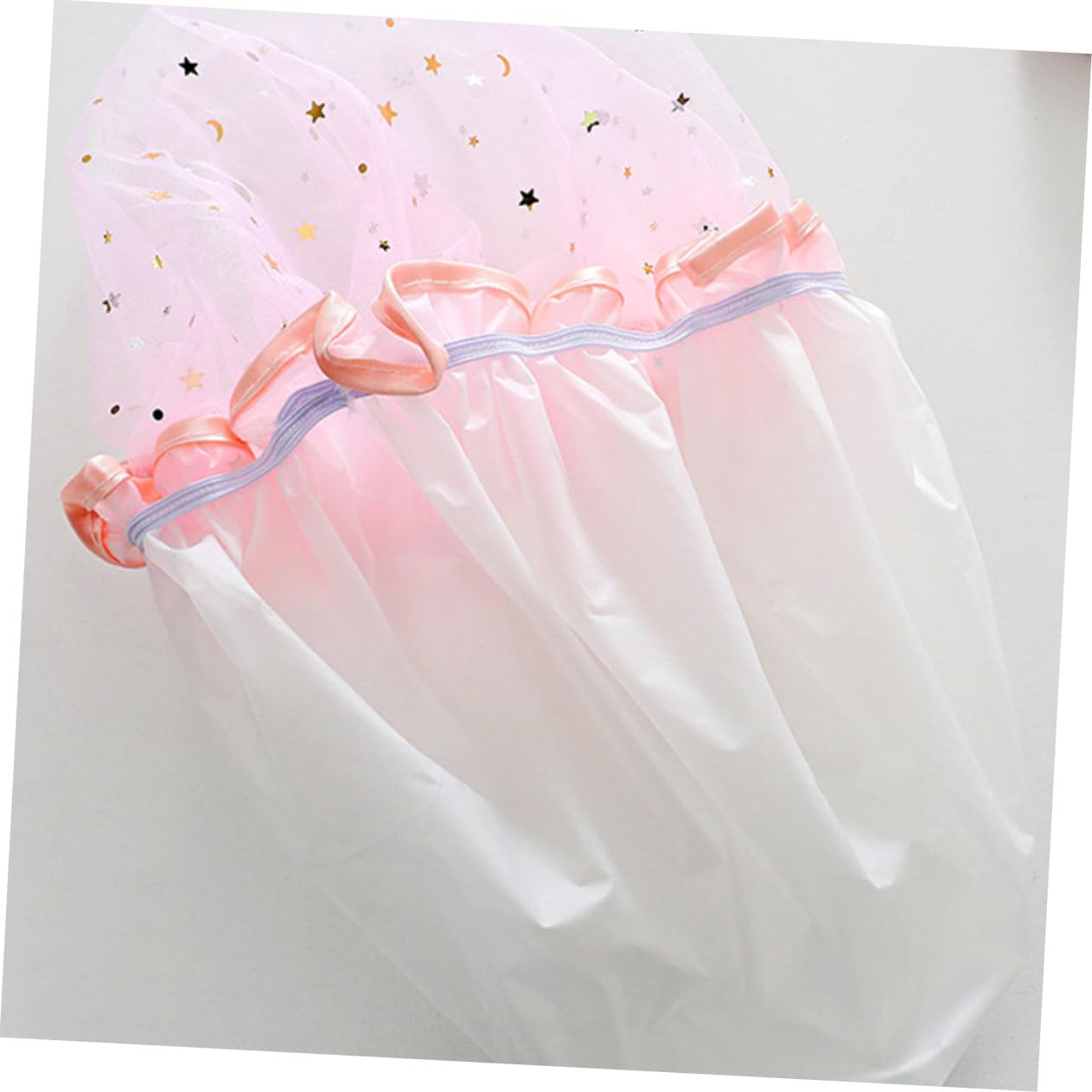 Angoily 15piezas Gorro De Ducha Doble Capa Para Mujer De Pastel Gorro De Baño Reutilizable Para Hogar y Spa