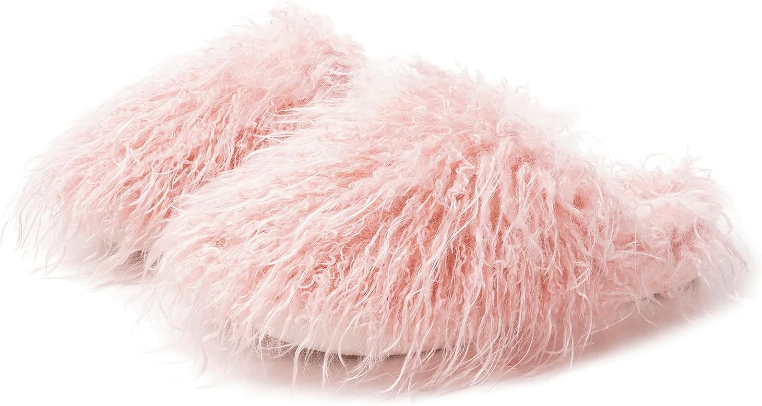 Fuzzy Plush Women's House Slipper Cozy Non-slip Bedroom Slipper for Women Furry Indoor Outdoor House Shoes