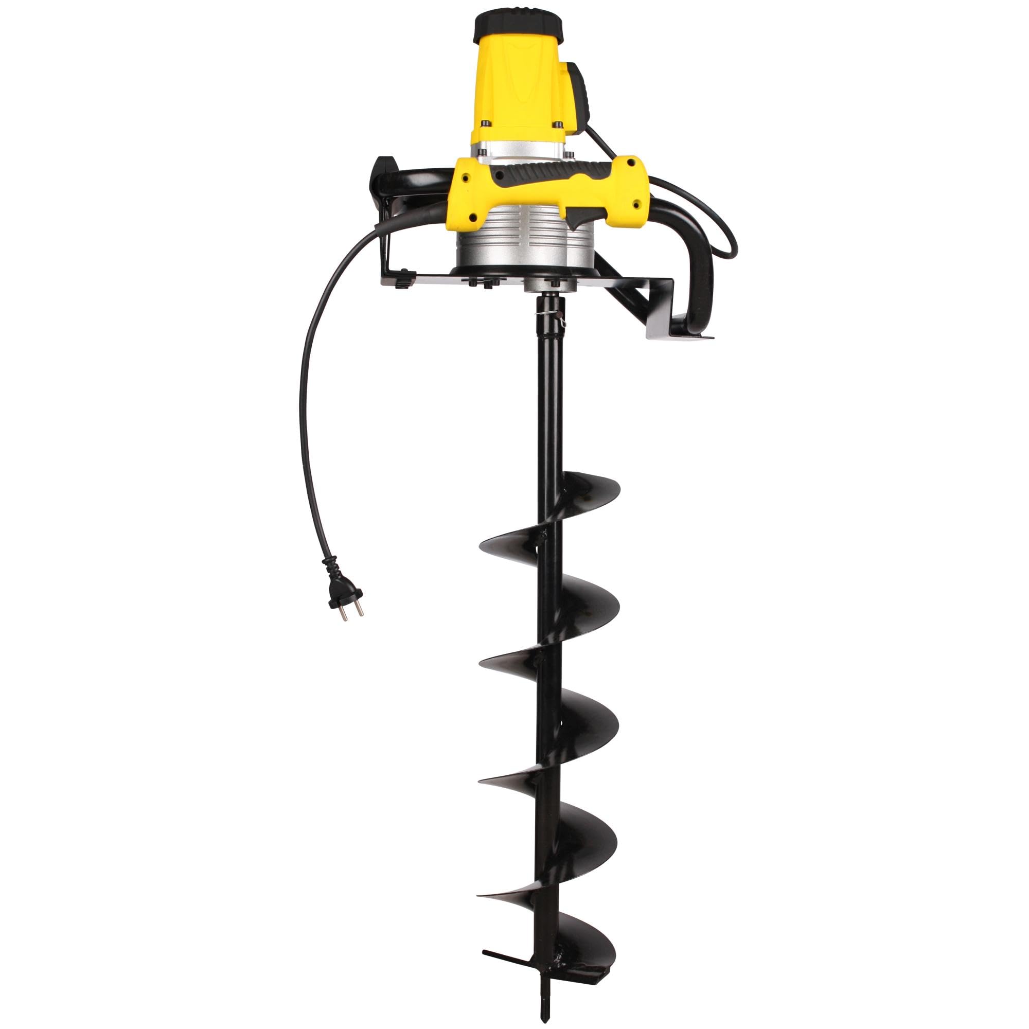 TEXAS Erdlochbohrer Erdbohrer elektrisch EA1200 230V Pfahlbohrer Gartenbohrer Pflanzbohrer (inkl. 150mm Bohrer, 1200W Leistung, max. Bohrlochtiefe 80cm, handlich mit 2 Griffen, Ein-Mann-Erdbohrer) | 1200W Leistung, max. Bohrlochtiefe 80cm, handlich mit 2
