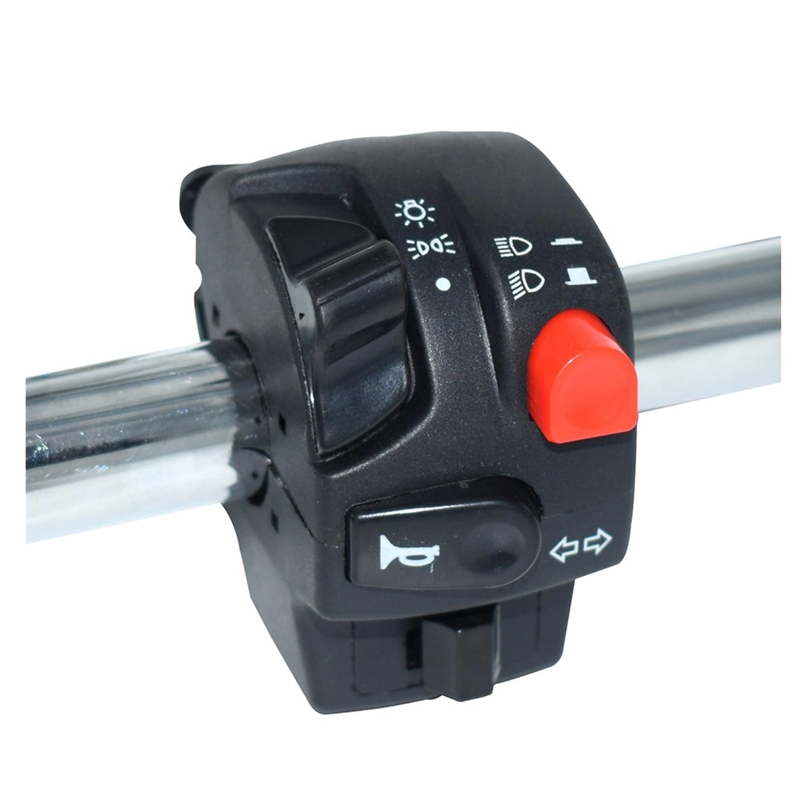 Per G.S Interruttore pulsante manubrio moto | Interruttore manubrio moto da 7/8 "Avviamento elettrico Pulsante fendinebbia faro faro clacson