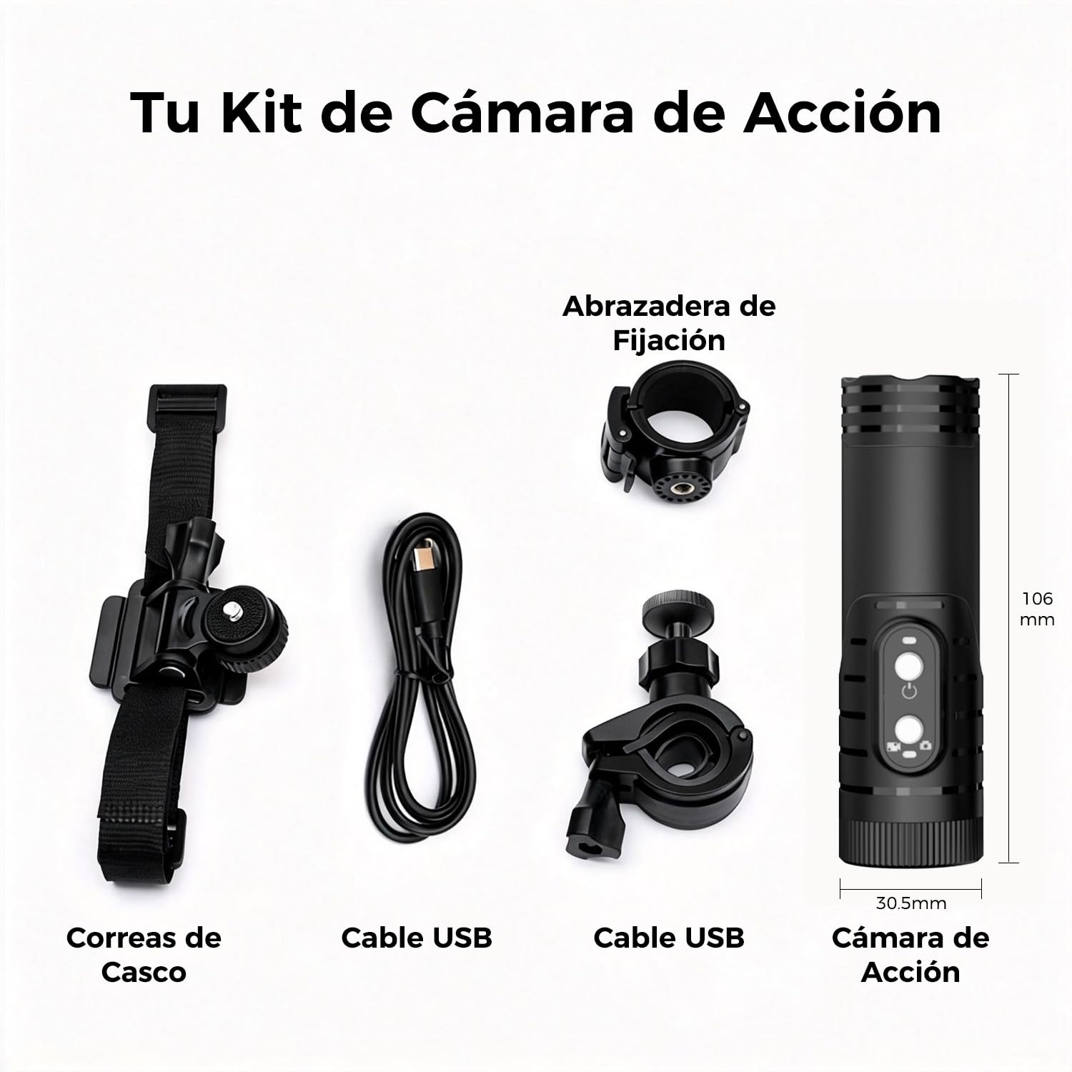 Zeerkeer Dashcam para Moto con Soporte para Casco y Manillar, 1080P Cámara de Casco Impermeable, Gran Angular de 120°, Grabadora de Esquí con Estabilización EIS, Grabación en Bucle, Batería de 3 horas