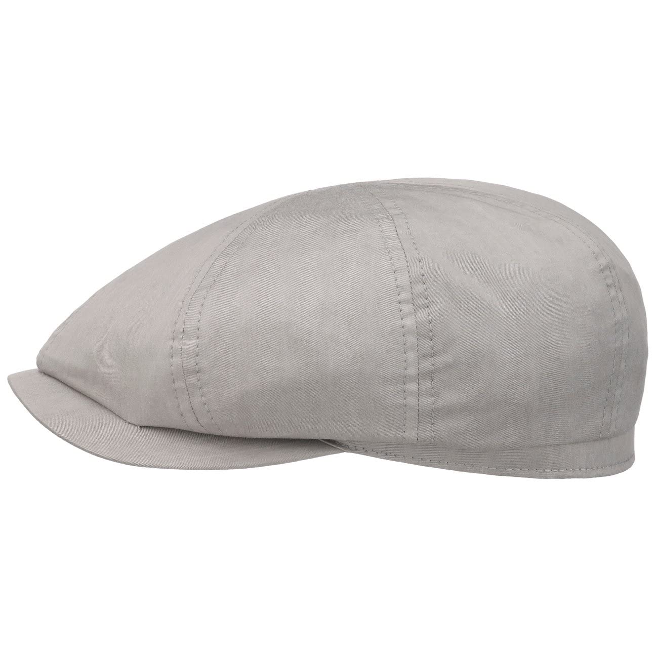 StetsonHatteras Sustainable Flat Cap Men - Made in The EU Newsboy Organic Cotton with Peak Summer-Winter